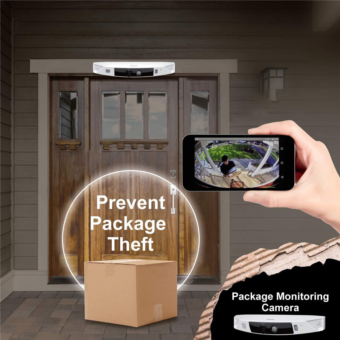 Panasonic HomeHawk Outdoor Wireless Smart Home Security Camera, Wide Angle...