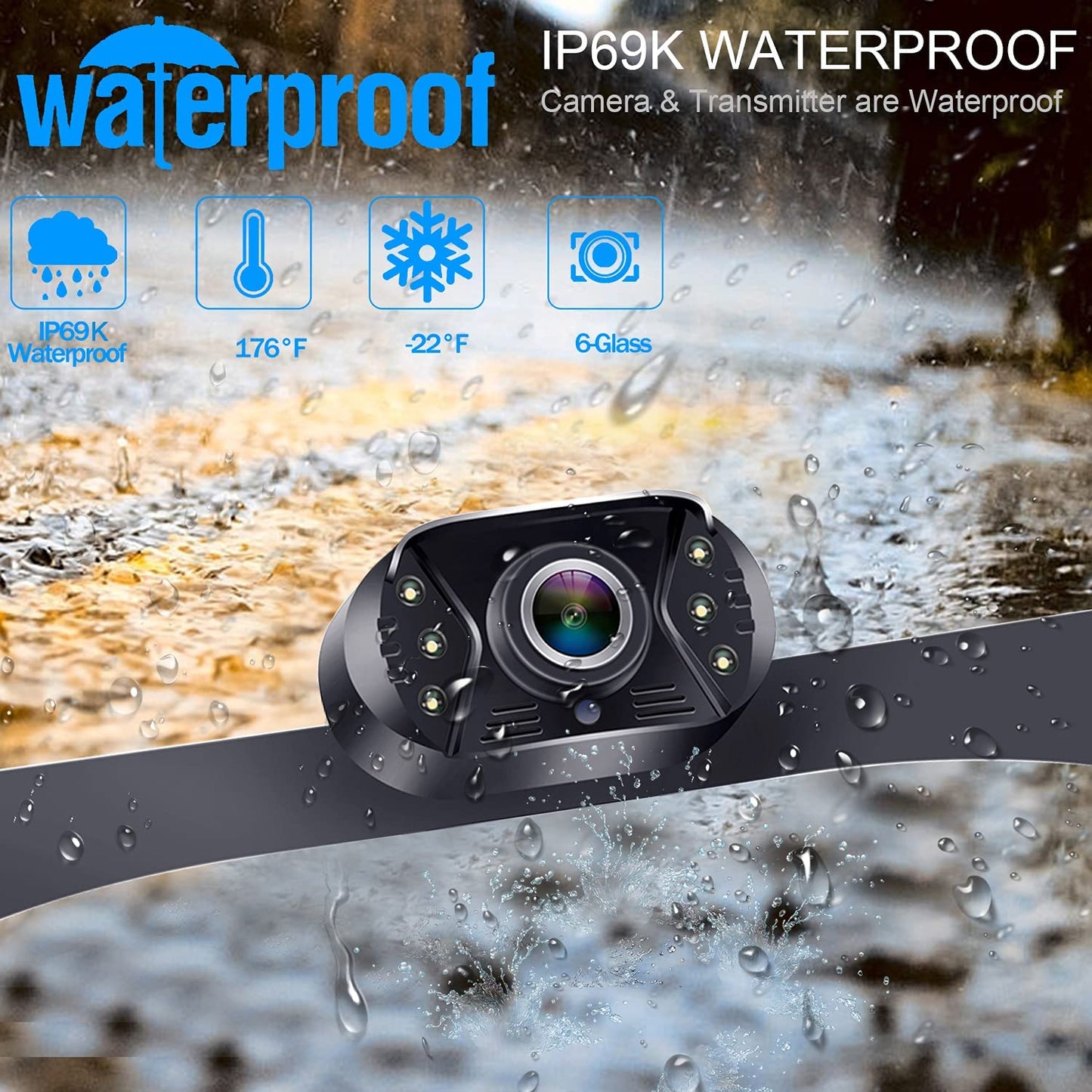 Backup Camera Rear View Monitor Kit HD 1080P for Car Truck Minivan...