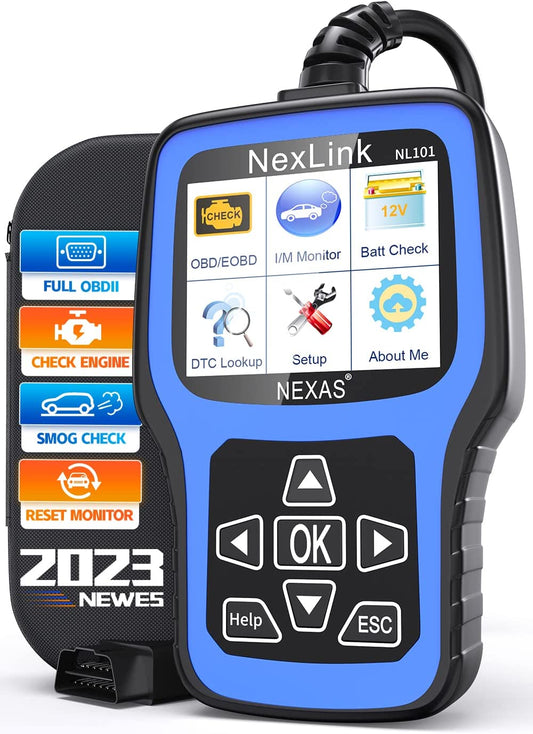 NEXAS Upgraded NL101 OBD2 Scanner Battery Test 2-in-1 Check Engine Car Fault...