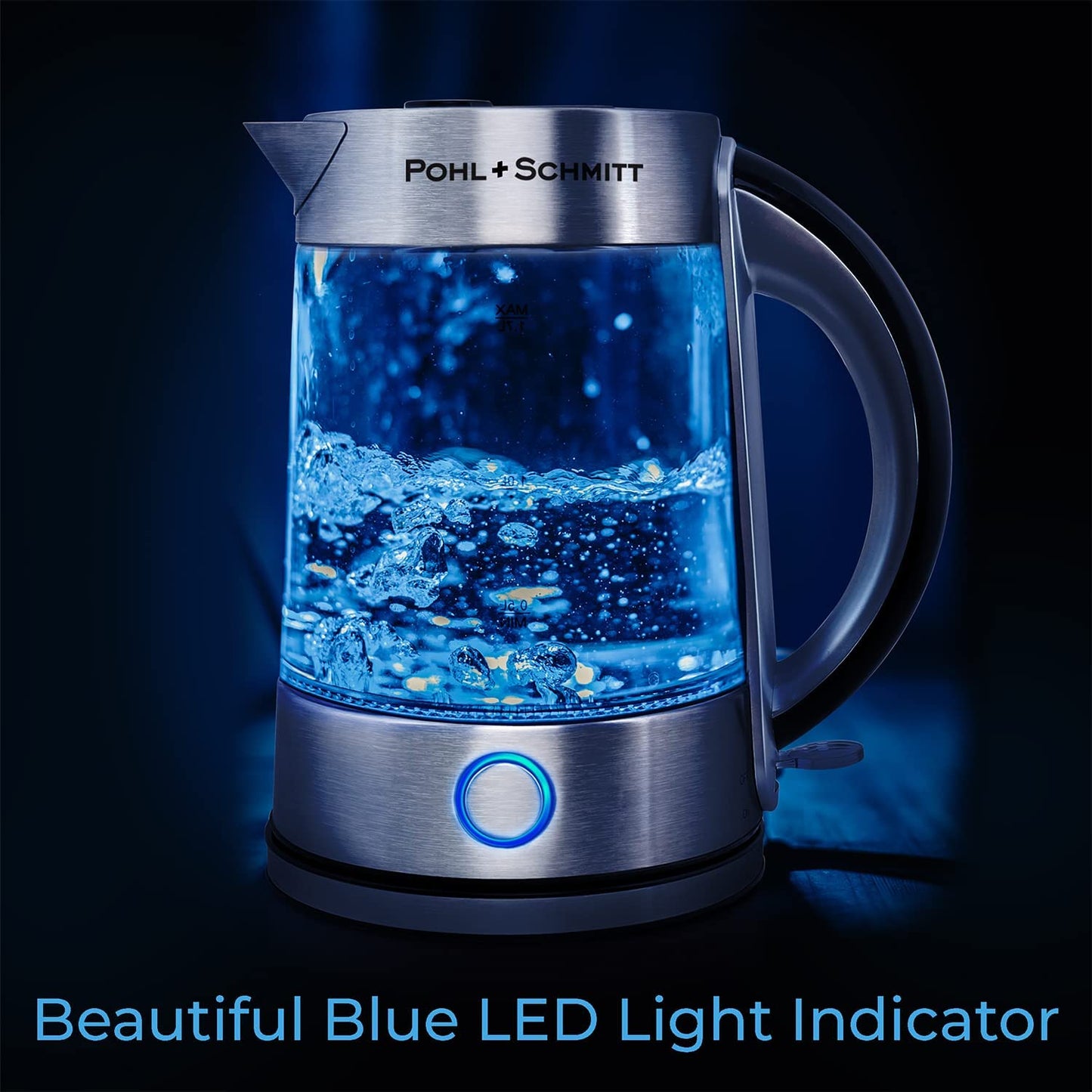 Pohl Schmitt 1.7L Electric Kettle with Upgraded Stainless Steel Silver