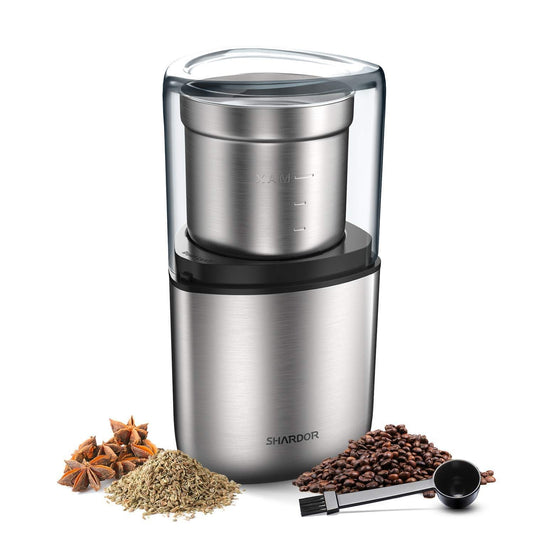 SHARDOR Electric Coffee Bean Grinder, Spice 1 CG715S, sliver