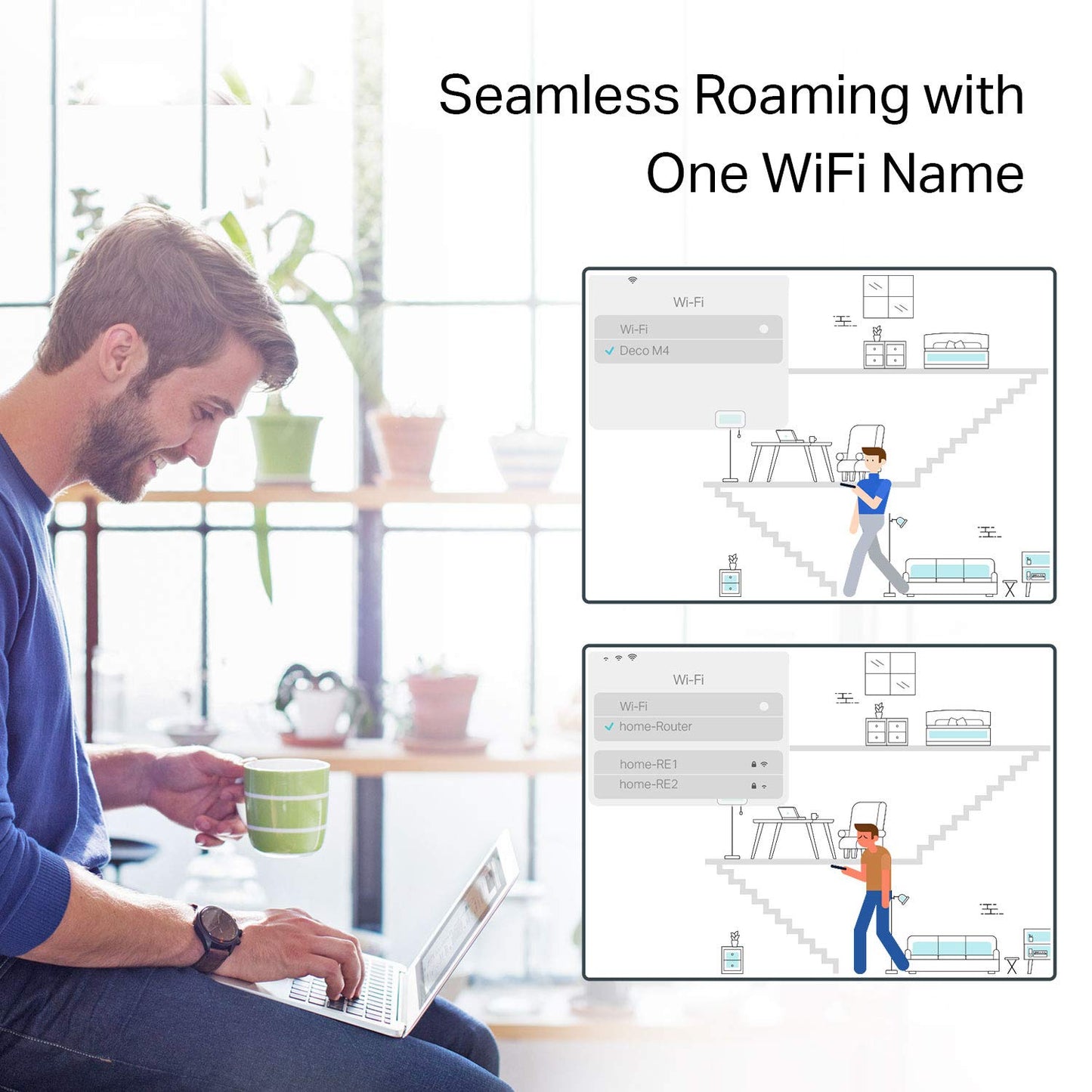 TP-Link Deco Whole Home Mesh WIFI System – Seamless Roaming, Adaptive 3 Pack