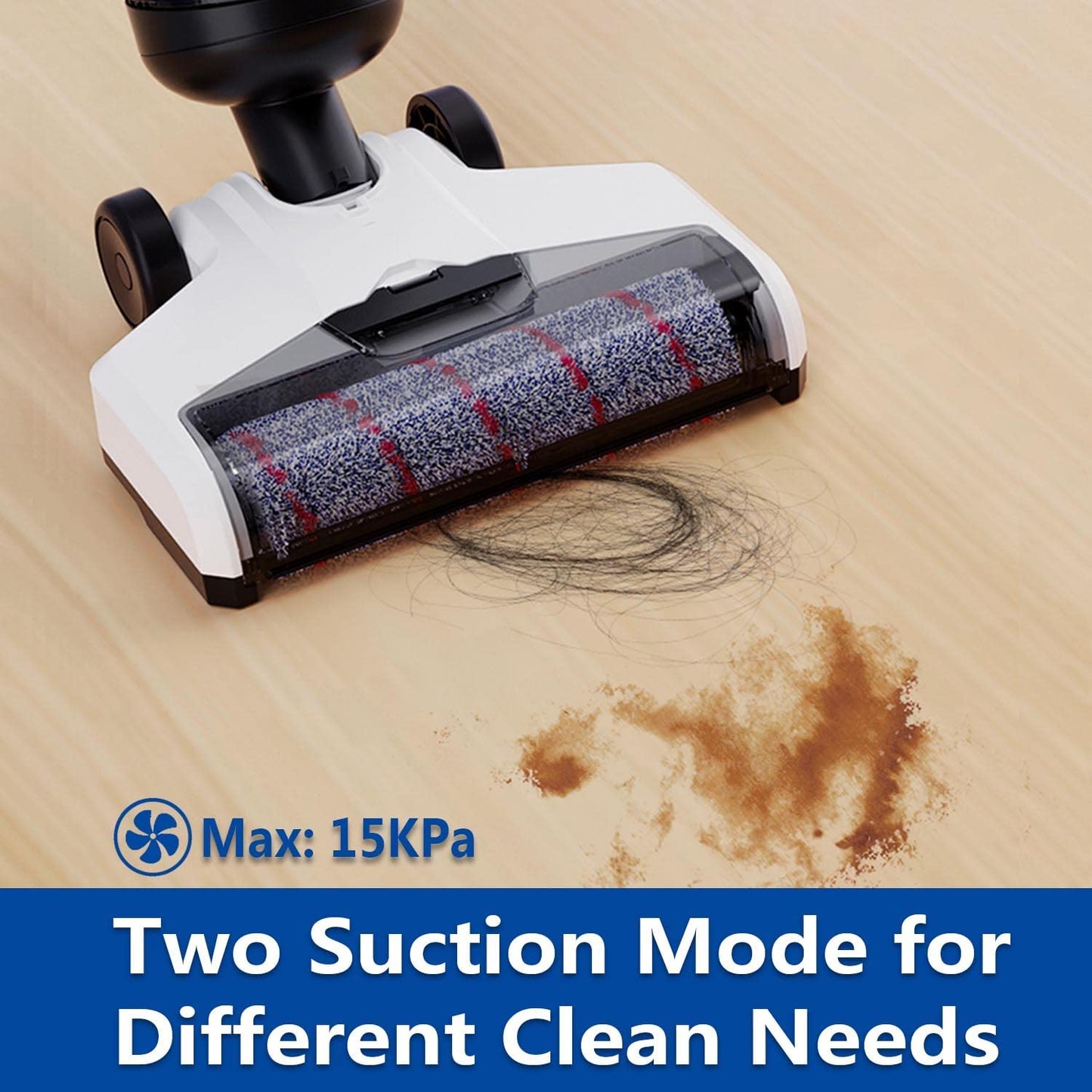 Cordless Wet Dry Vacuum Cleaner, Hardwood Floor Cleaner Mop All White