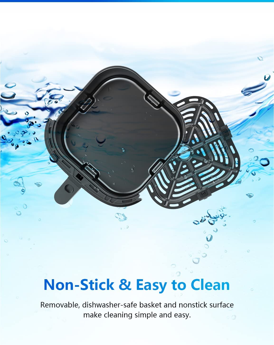 Proscenic T22 Air Fryer, 5.3 QT, 13-in-1 Oilless Small Oven with T22, Black