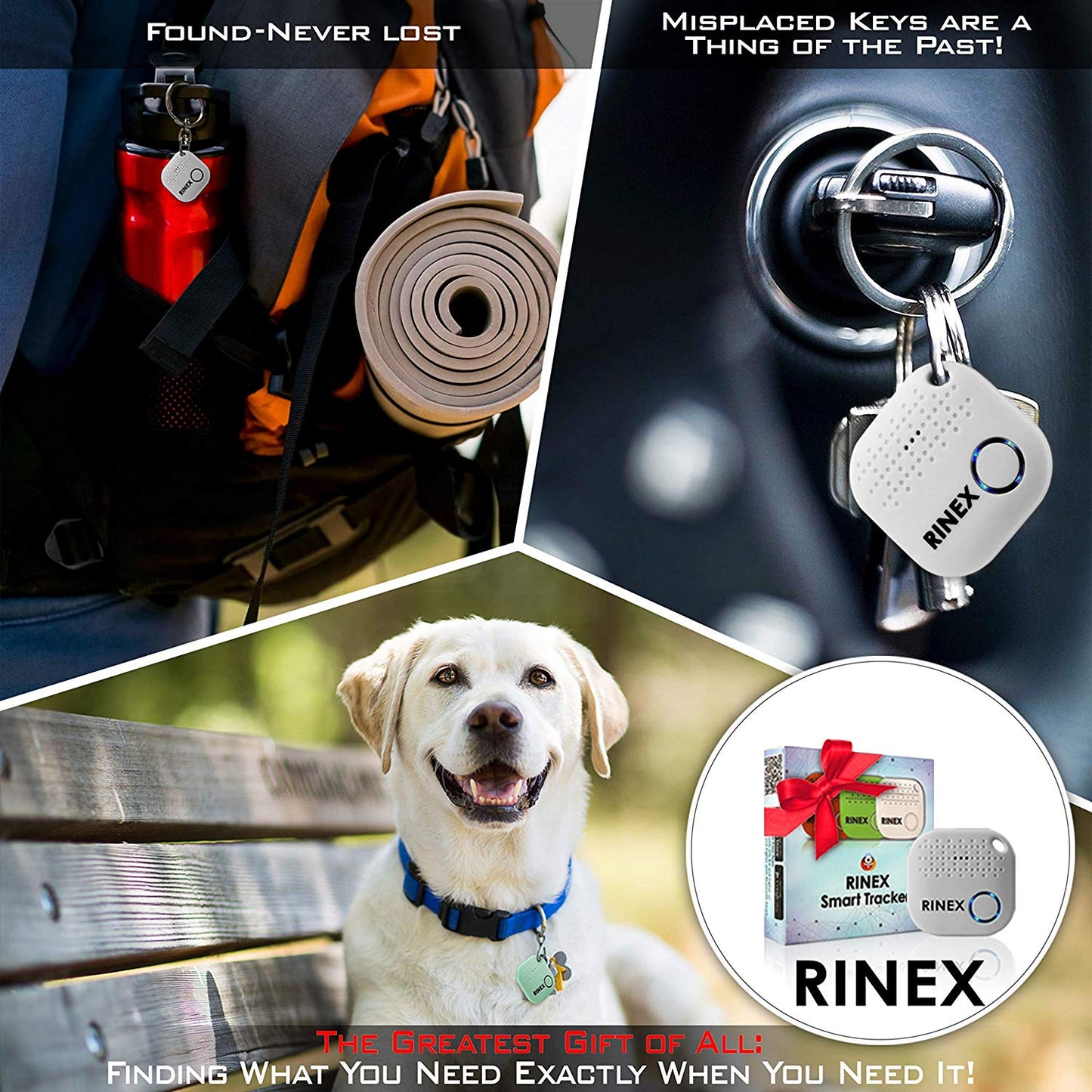 Bluetooth Key Finder – Locator Device with App, Siri Compatibility, white