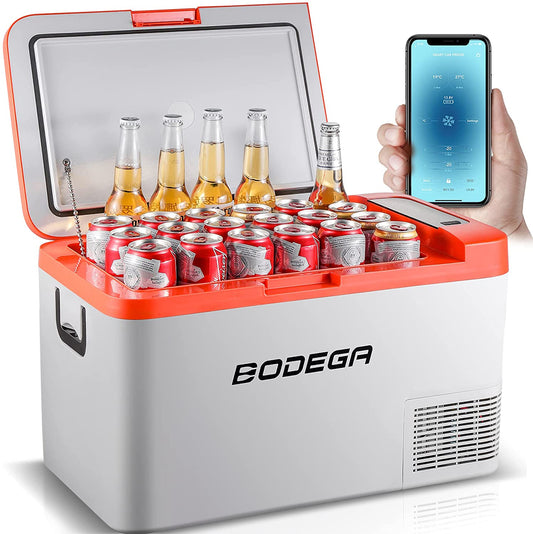 BODEGA 12 Volt Car Refrigerator, 27 Quart(Orange 25L), K 27 Quart(25L)-Orange