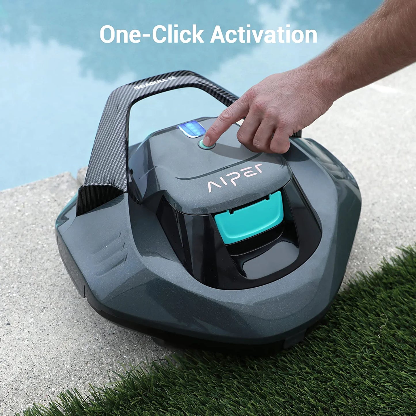 (2023 Upgrade) AIPER Cordless Robotic Pool Cleaner, Vacuum Lasts 90 Gray