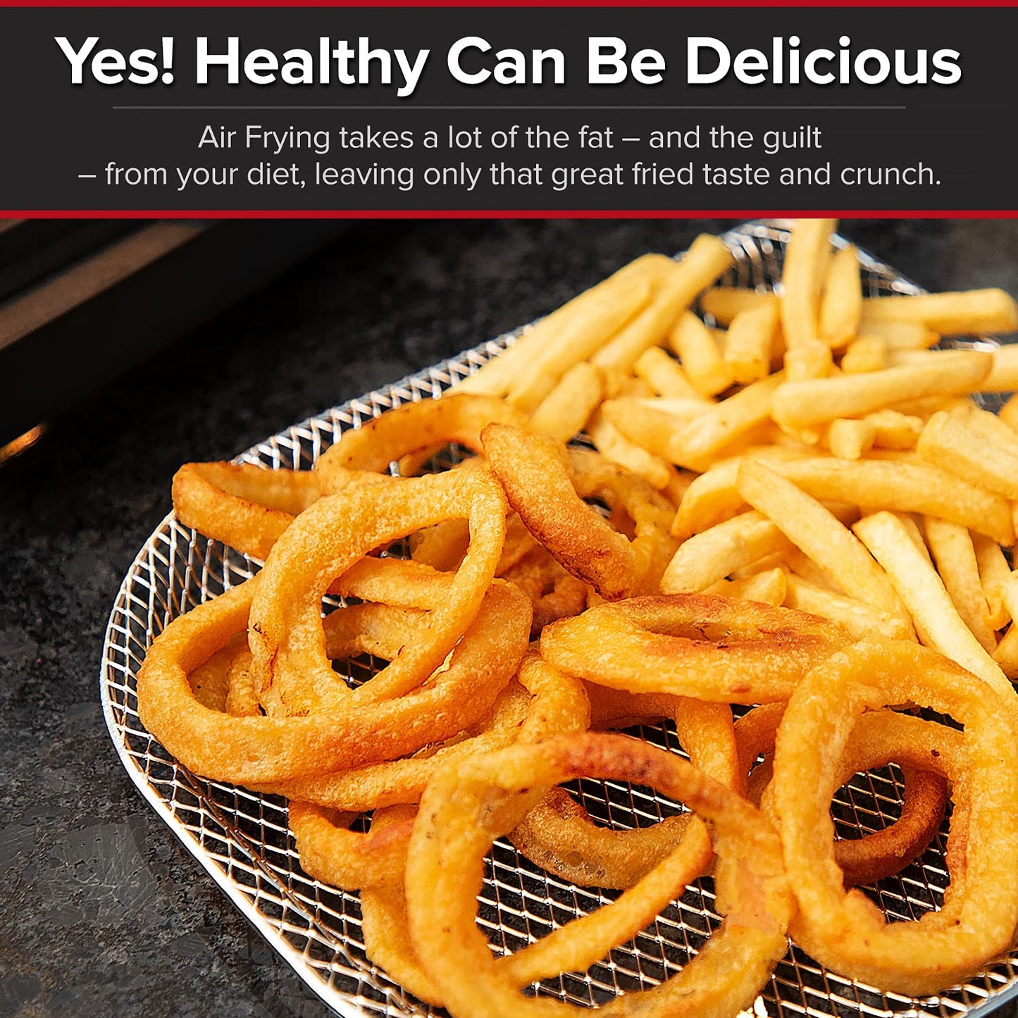 NUWAVE Brio Air Fryer Smart Oven, 15.5-Qt X-Large Family 15.5QT Brio, Black