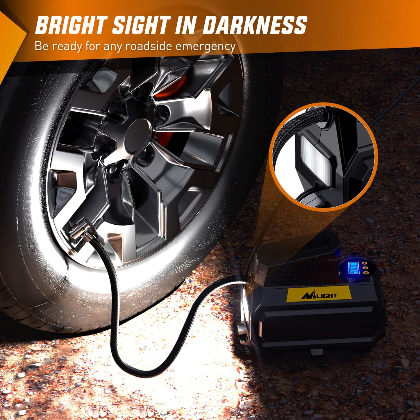 Nilight Tire Inflator Air Compressor Portable Pump