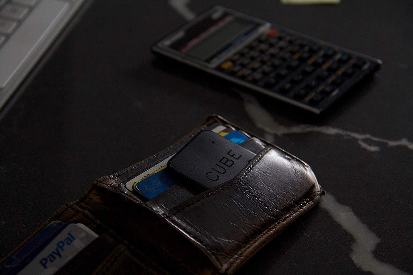 Cube Shadow Item Finder Ultra Thin Tracker Rechargable Battery Wallet Remote...