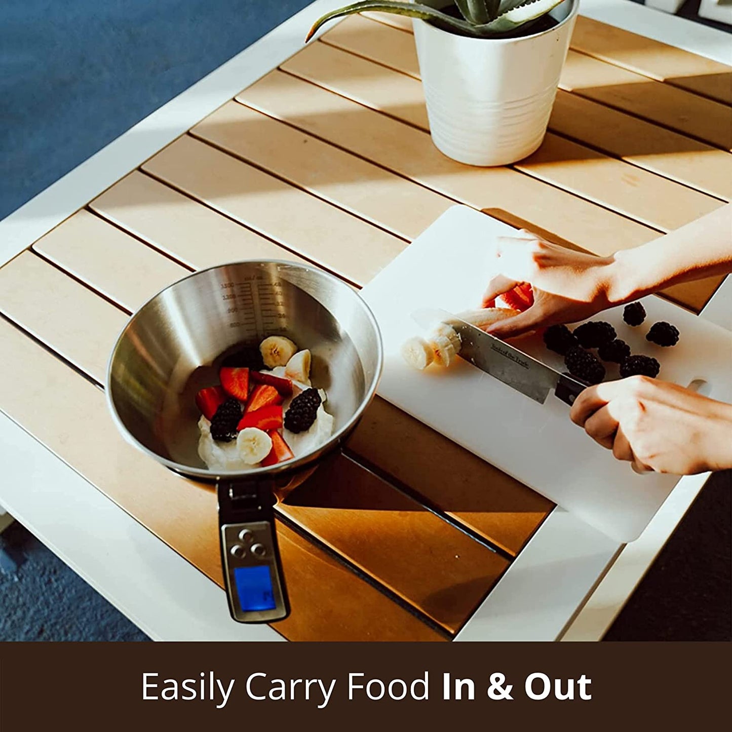 Fradel Digital Kitchen Food Scale with Bowl (Removable) and Measuring Cup Red