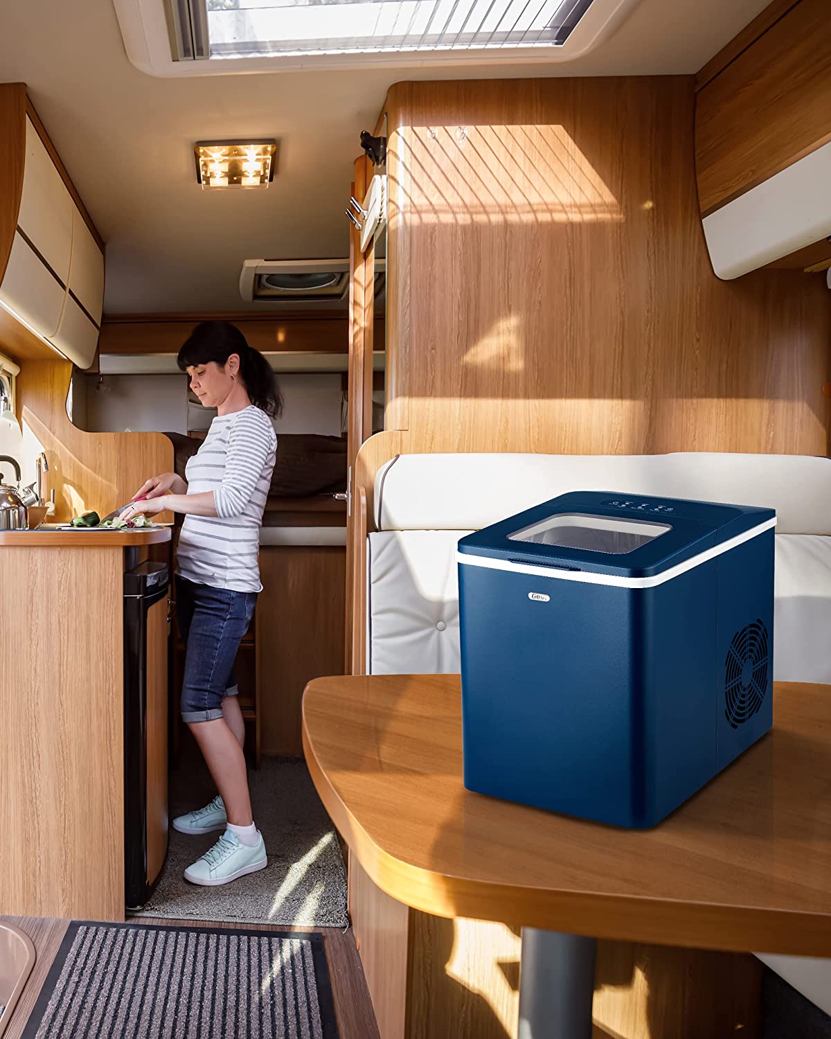 Gevi Household Ice Maker Machine | Countertop Icemaker with Self Blue