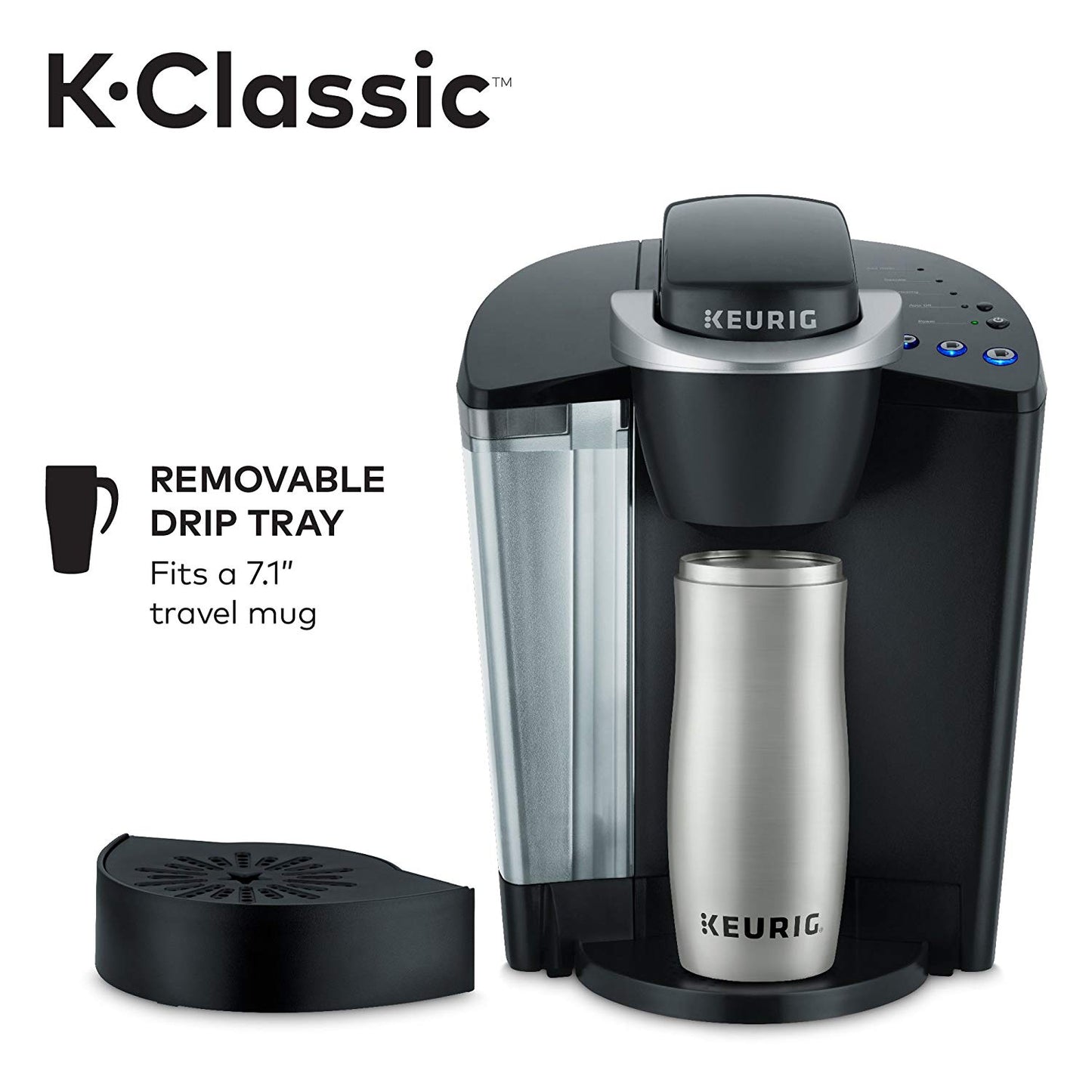 Keurig K-Classic Coffee Maker, Single Serve K-Cup Pod Brewer, 6 Black