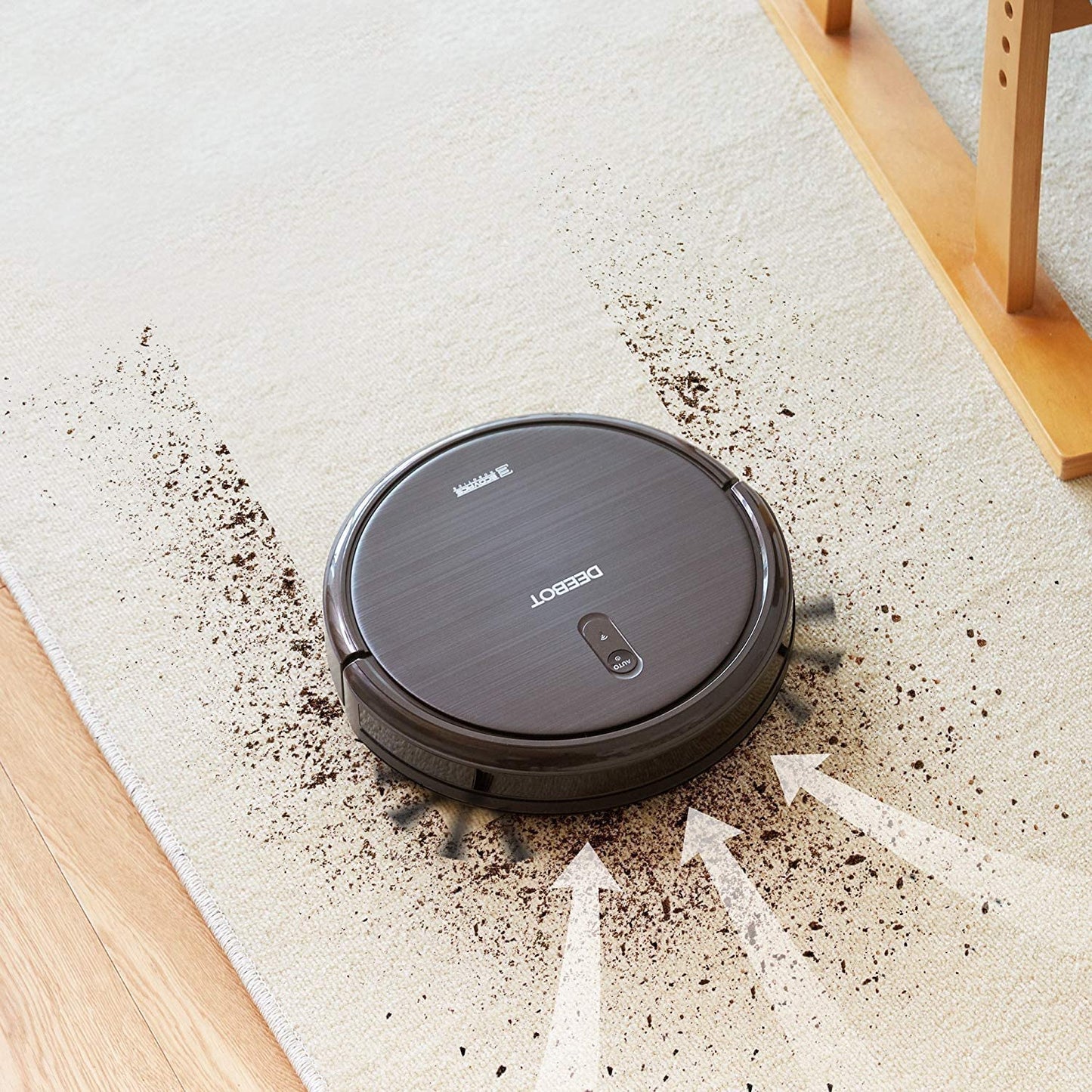 ECOVACS DEEBOT N79S Robotic Vacuum Cleaner with Max Power Suction, Dark Brown