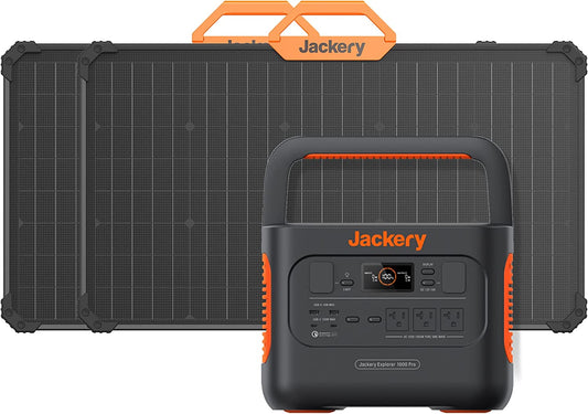Jackery Solar Generator 1000 PRO, 1002Wh Power Station with 2* 80W Solar...