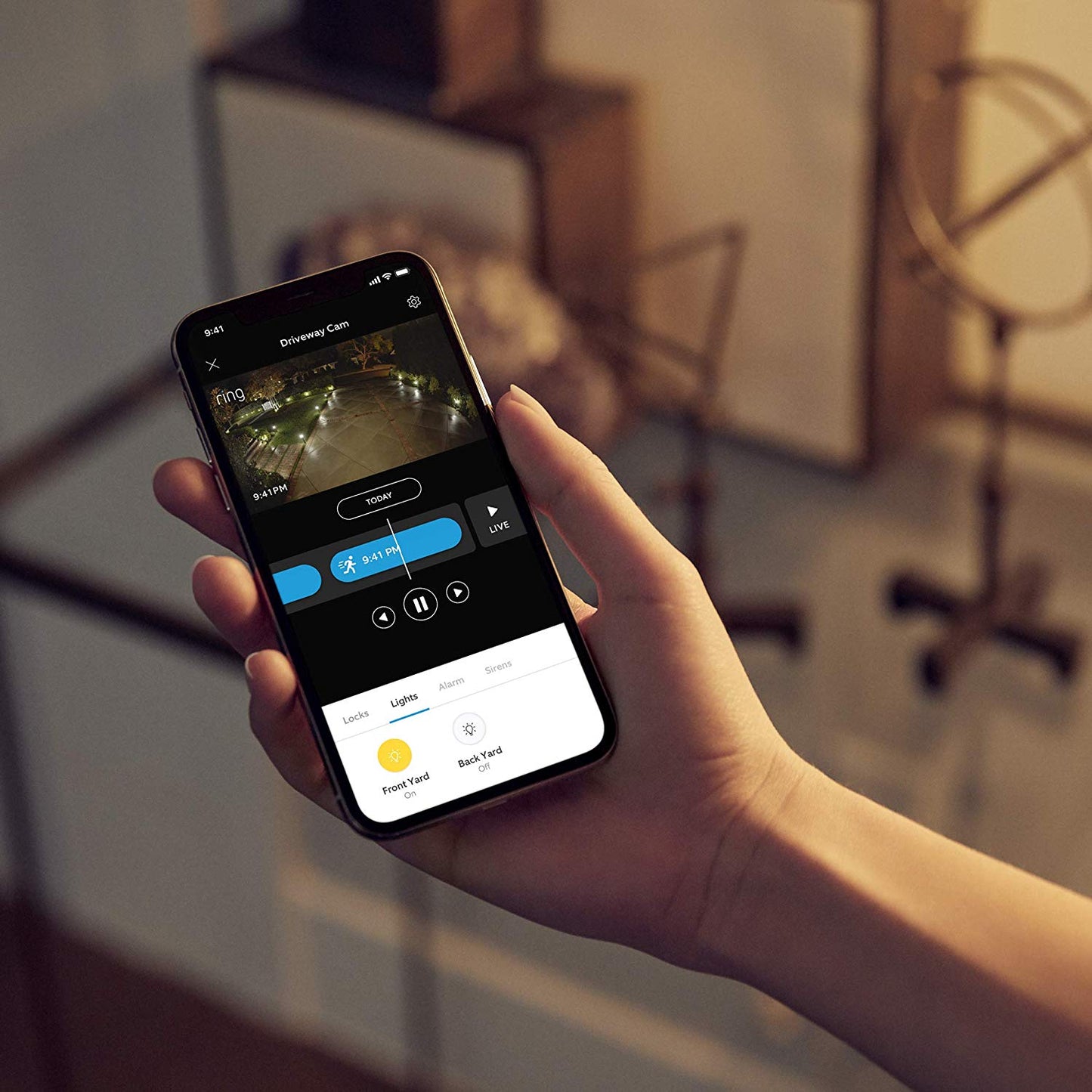 Introducing Ring Smart Lighting - Floodlight, Battery - White