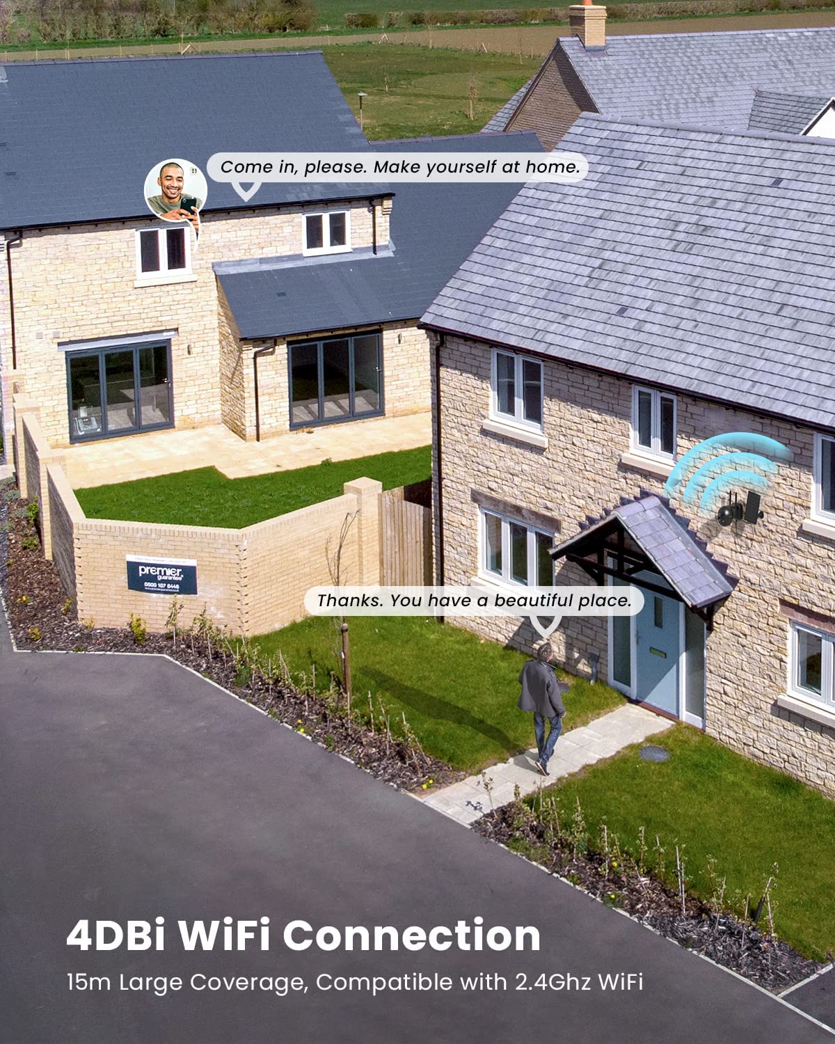 Security Cameras Wireless Outdoor, 2K Solar security camera System 360° PTZ...