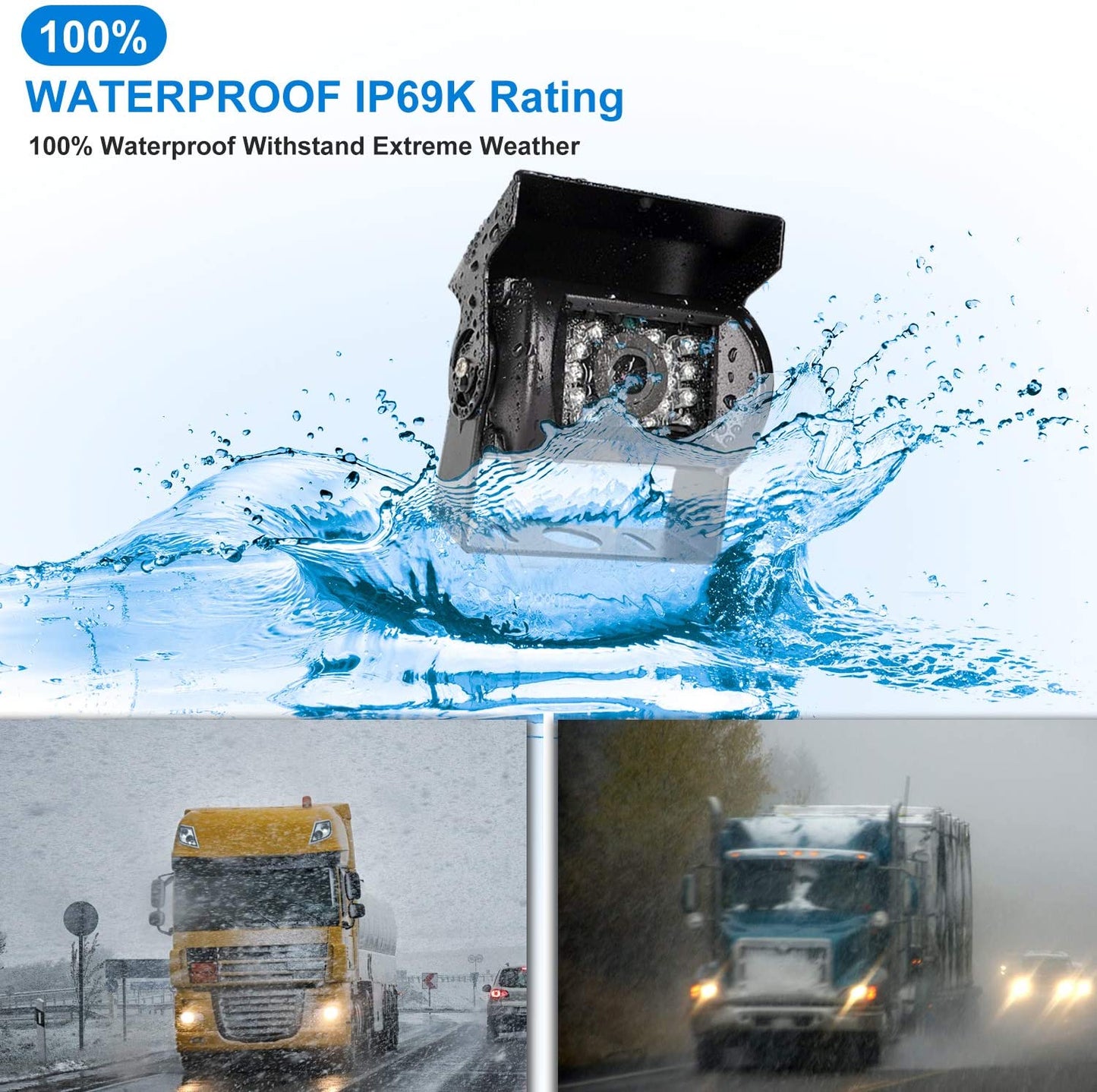 DVKNM Upgrade Backup Camera Monitor Kit,7-inch LCD-HD,IP69 7 inch-TZ101