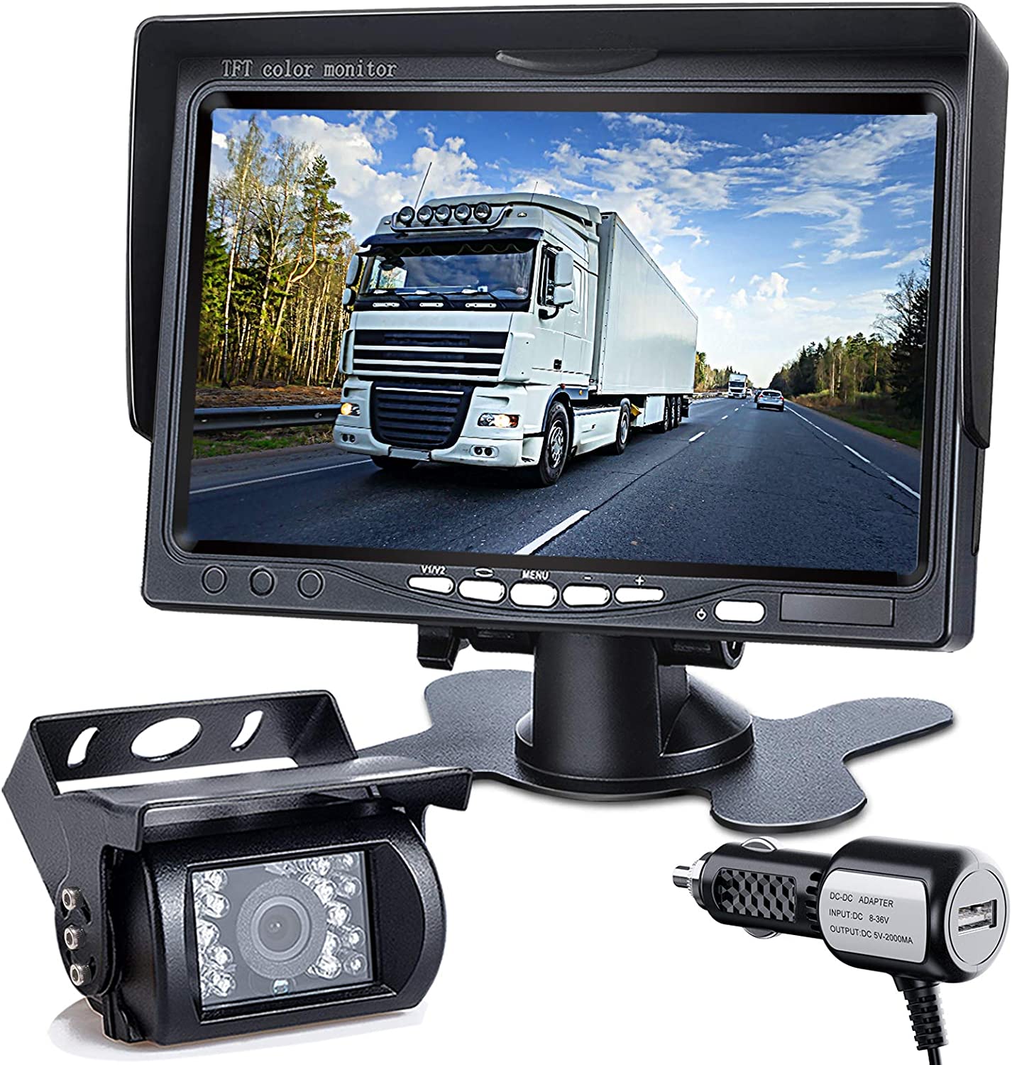 DVKNM Upgrade Backup Camera Monitor Kit,7-inch LCD-HD,IP69 7 inch-TZ101