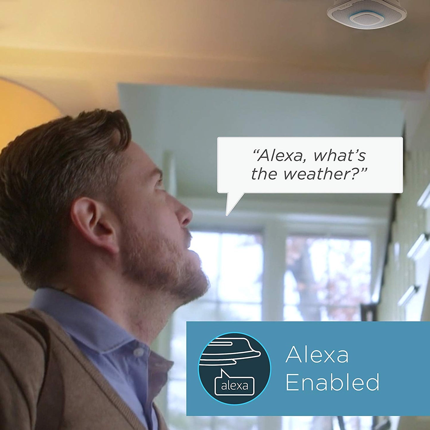 Alexa Enabled Smoke Detector and Carbon Monoxide Alarm with Onelink