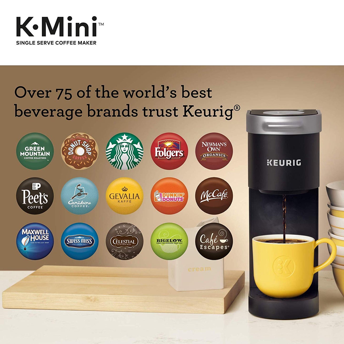 Keurig K-Mini Basic Coffee Maker, Single Serve K-Cup Pod Matte Black