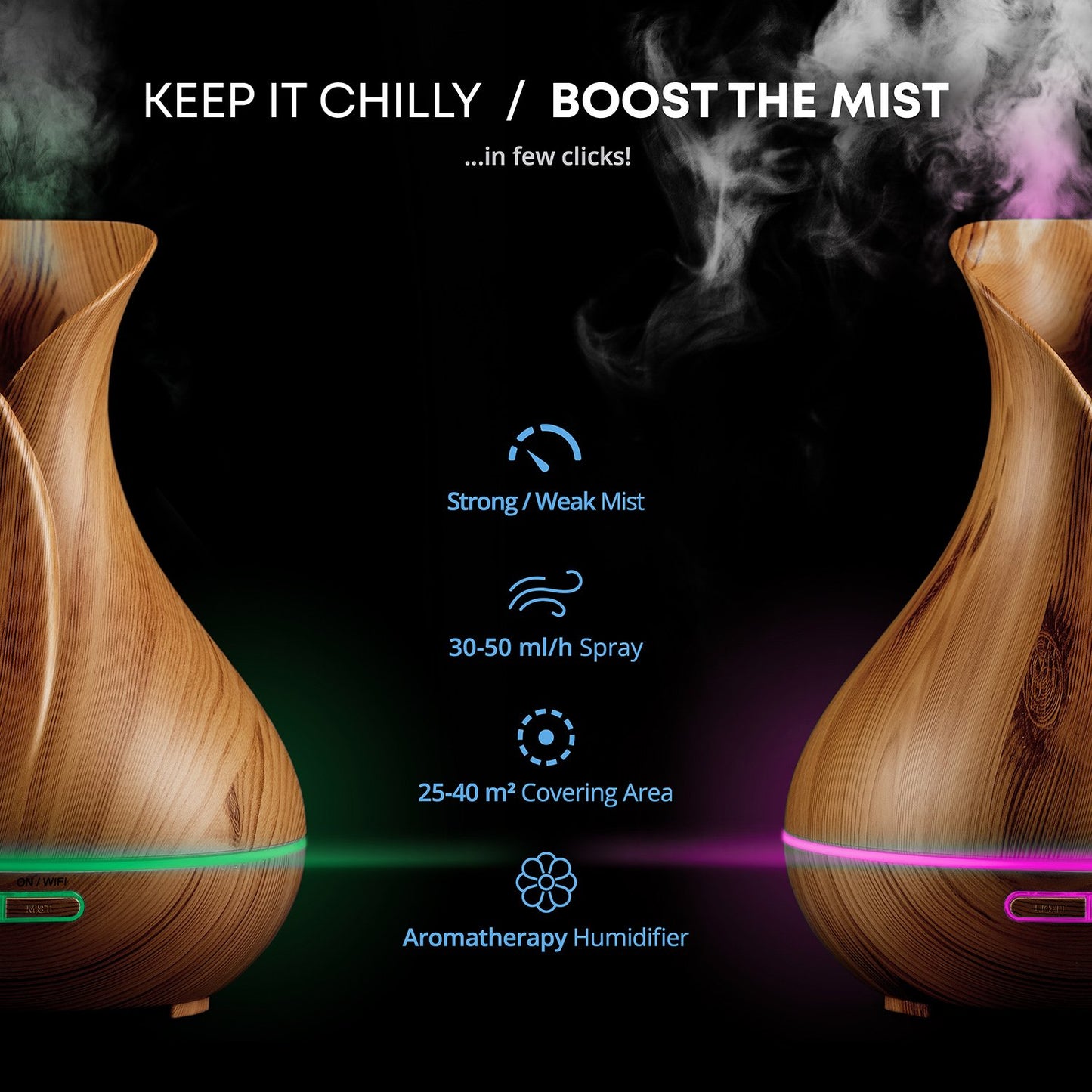 Smart Wifi Wireless Essential Oil Aromatherapy Diffuser - Works With Alexa &...