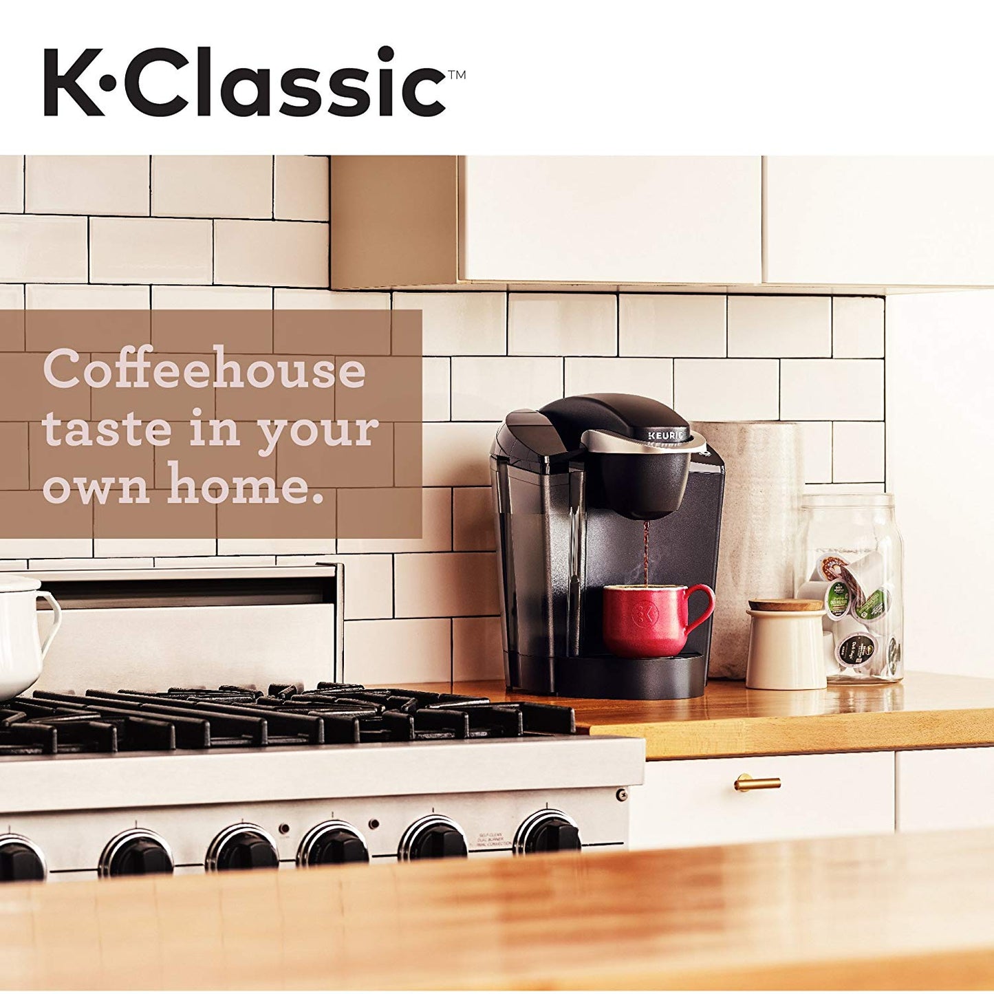 Keurig K-Classic Coffee Maker, Single Serve K-Cup Pod Brewer, 6 Black