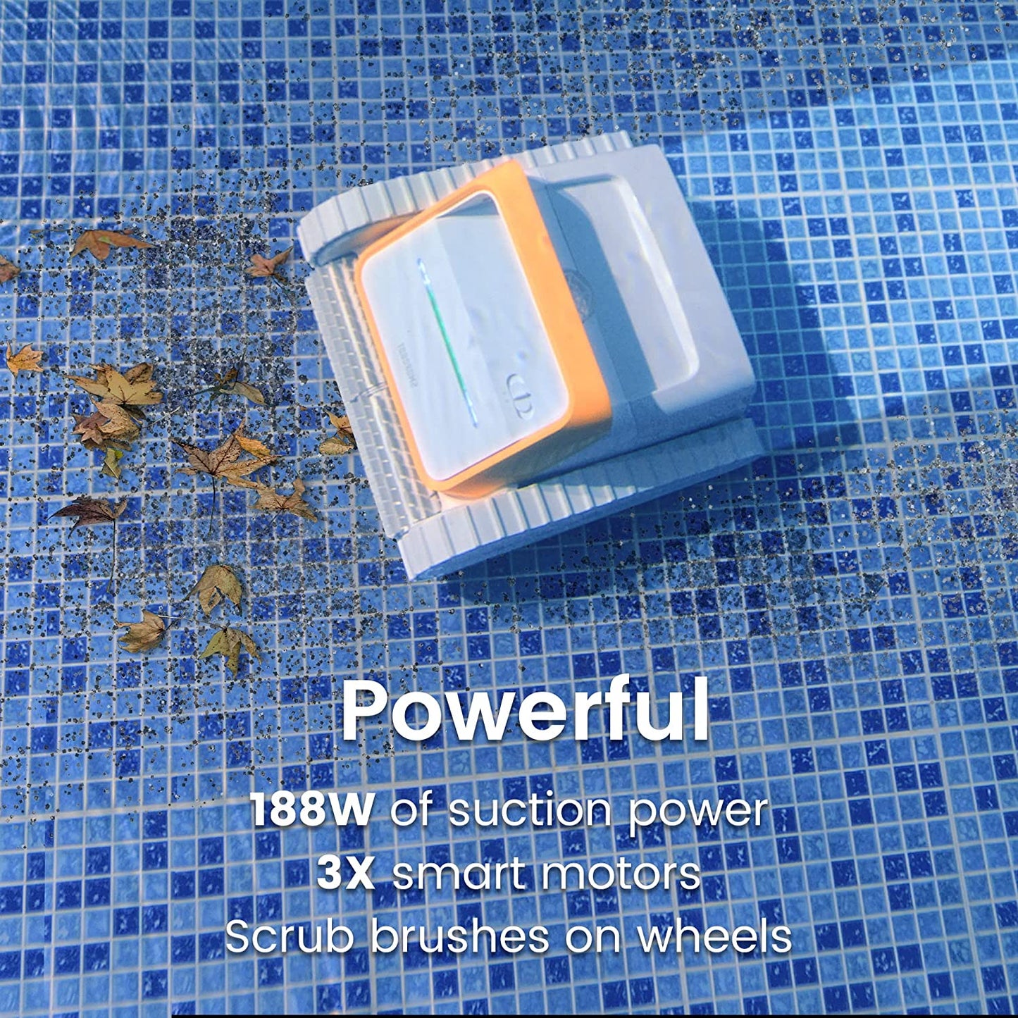 SMOROBOT Tank X11 Cordless Robotic Pool Cleaner with Over 210 Mins and Orange