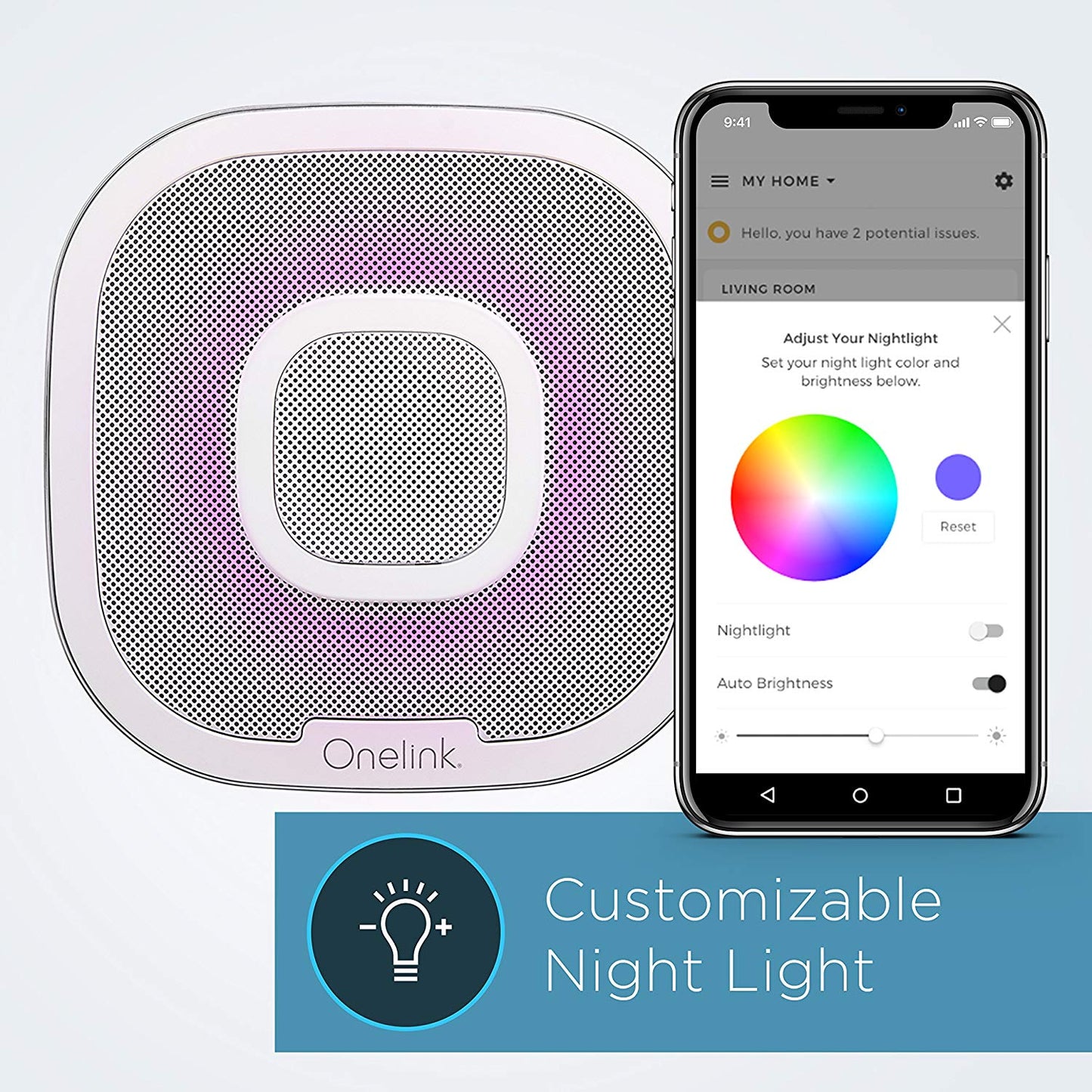 Alexa Enabled Smoke Detector and Carbon Monoxide Alarm with Onelink