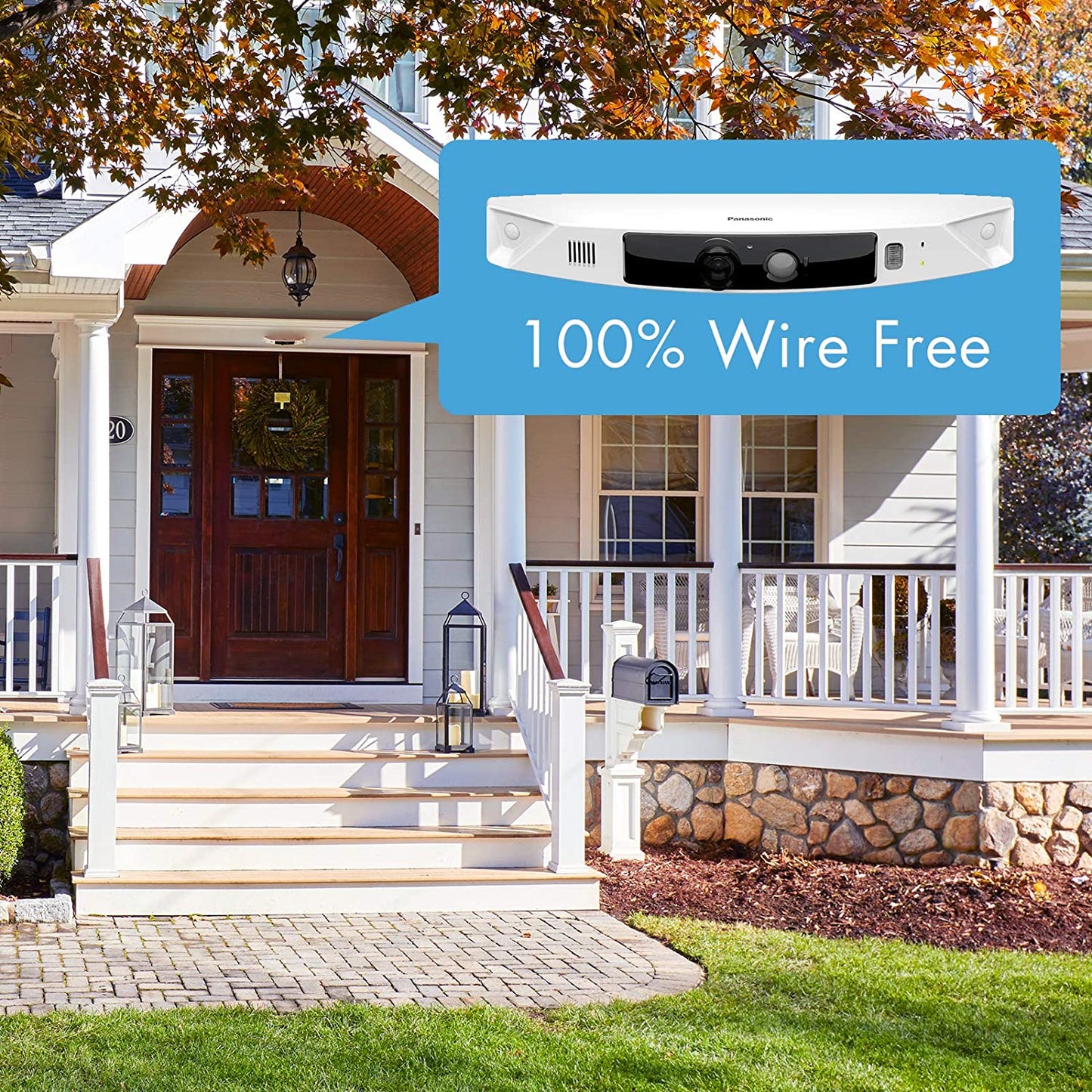 Panasonic HomeHawk Outdoor Wireless Smart Home Security Camera, Wide Angle...