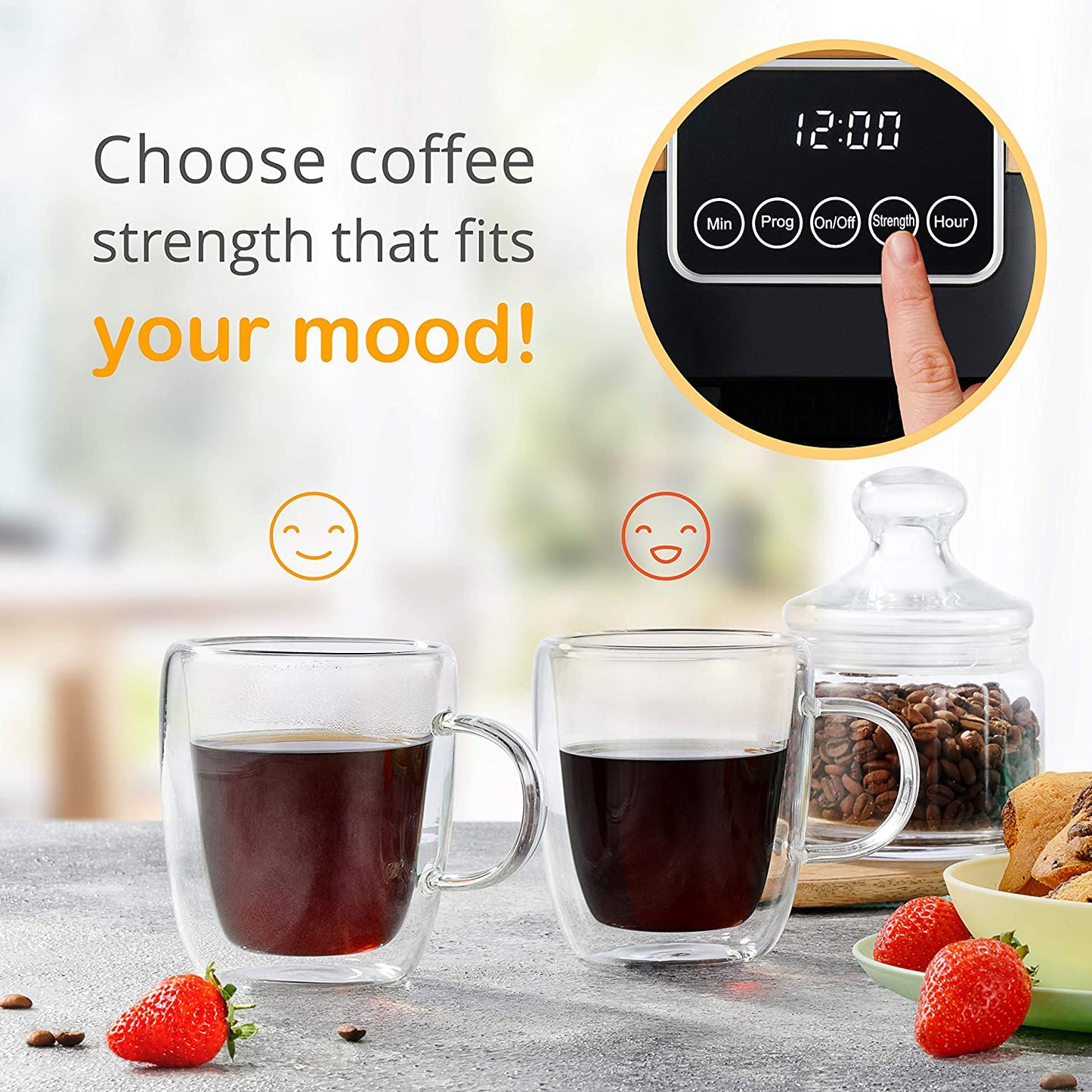 Gastrorag 10-Cup Drip Coffee Maker - Programmable Machine with Copper