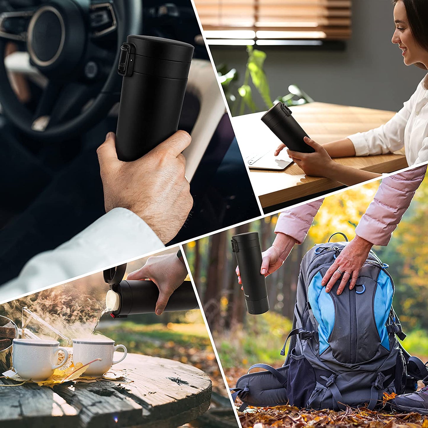 SMRTMUGG Heated Coffee Mug, All Day Battery Life, Black 10 oz.