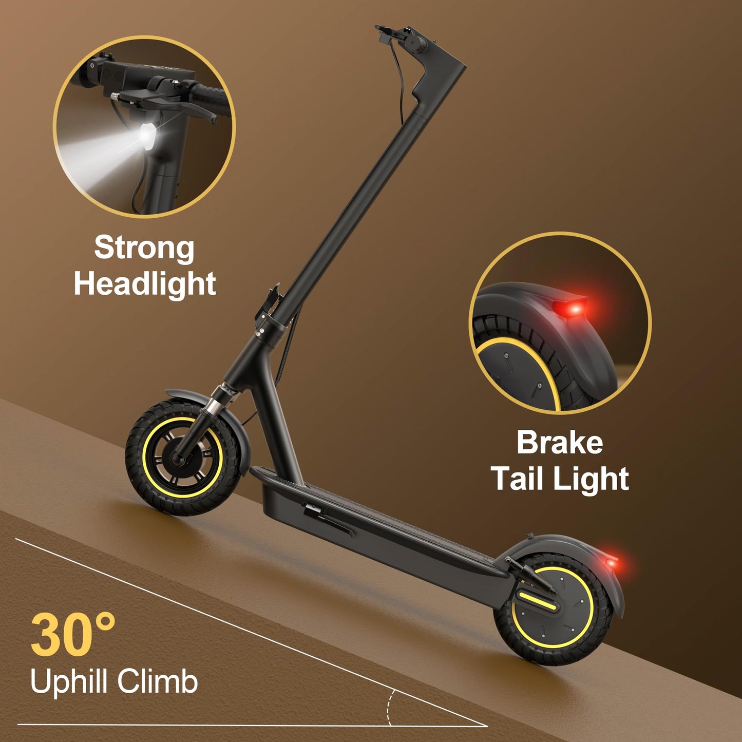 Maxshot Electric Scooter, 8.5" /10" /14" Tire, 16/19/22 Mph Top Speed, 12/16/21/27/28/49/50 Miles Long Range, Folding Escooter for Adults and Kids with Seat Bag, Dual Braking, Dual Suspension, App