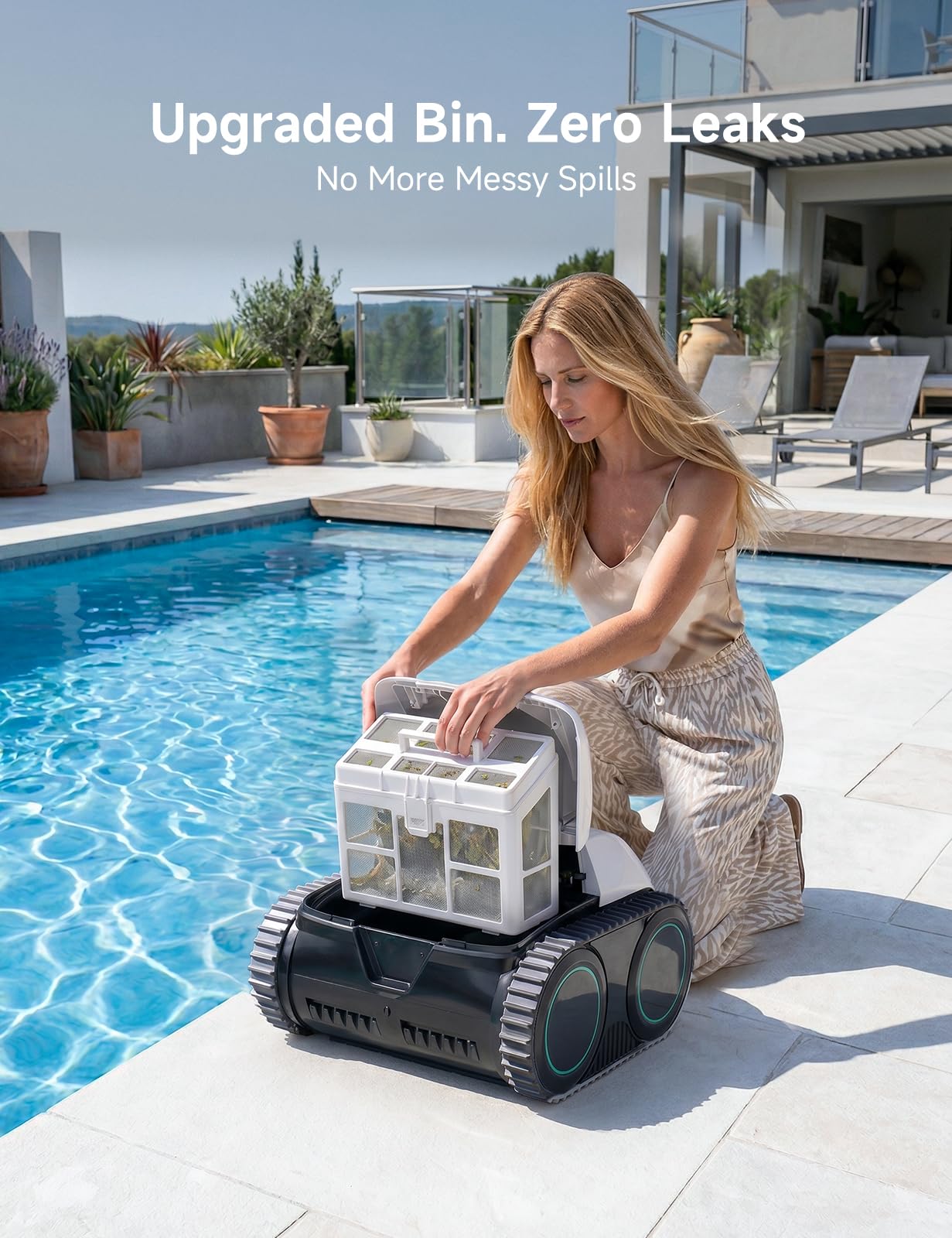 WYBOT C1 Cordless Robotic Pool Vacuum for Inground Pools, Professional | 4-in-1 Robotic Pool Cleaner for Above Ground Pool, 160 Mins Runtime, APP Countrol, Smart Navigation with Powerful Suction