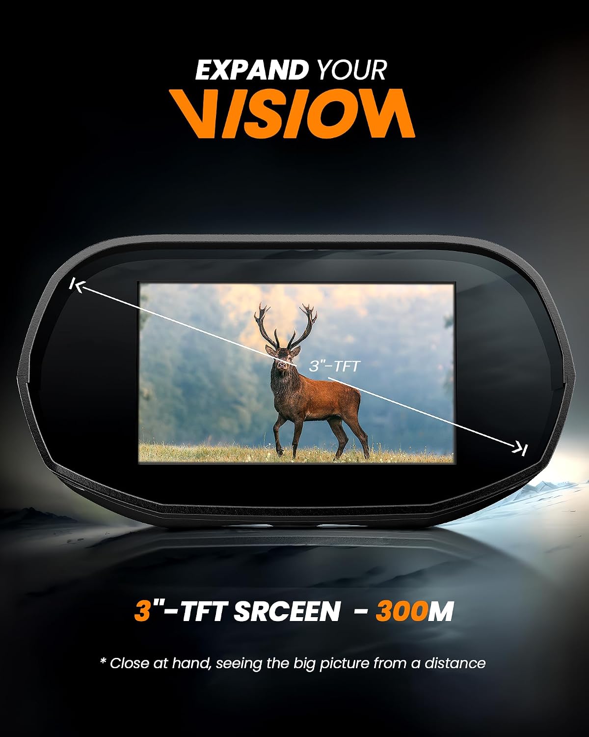 Night Vision Goggles, True 4K Night Vision Binoculars, Equipped with 50mm Objective Lens, 850nm IR, 3'' HD Screen 4000mAh Rechargeable Battery, Suit for Wildlife Watching and Camping