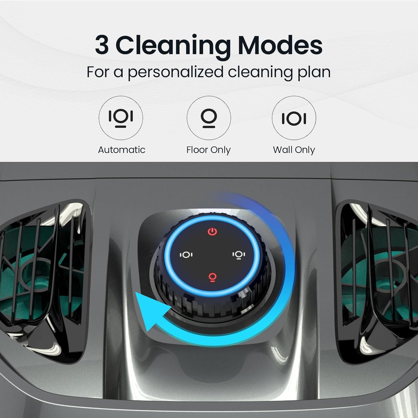 AIPER Seagull Pro Cordless Robotic Pool Cleaner, WavePath Navigation, Wall-Climbing, Quad-Motor, 150 mins Runtime for Inground Pools up to 1,600 sq.ft, ZT6002 Green&Grey