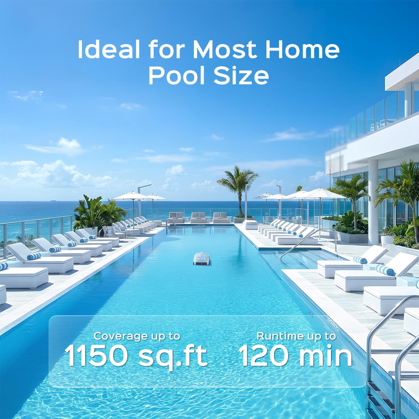 WYBOT B1 Cordless Robotic Pool Vacuum Pool Cleaner Robot for Inground Pools | Quad-Roller Brushes for Edge Cleaning, Floor & Wall Coverage, High Obstacle Crossing, Lightweight, App Control
