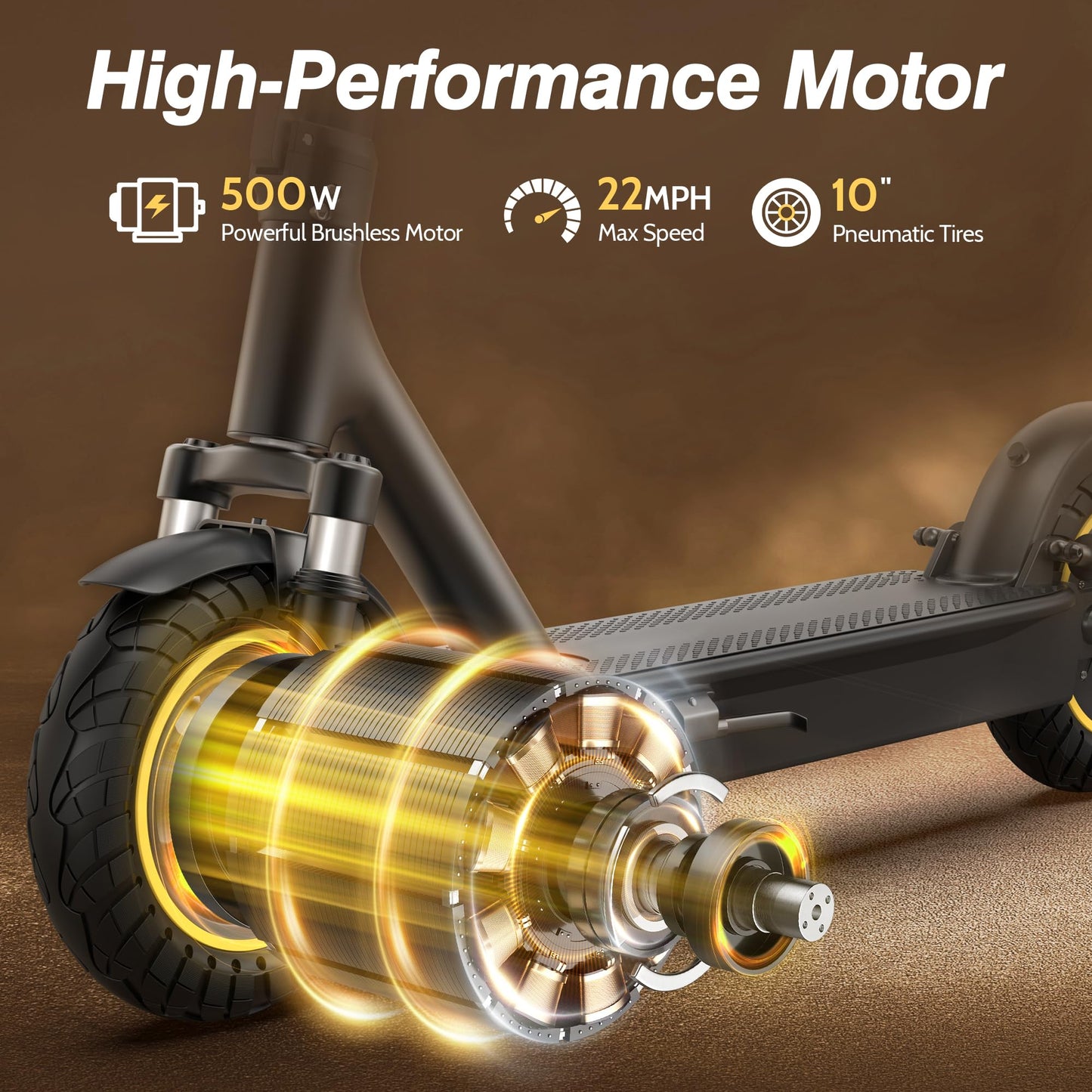 Maxshot Electric Scooter, 8.5" /10" /14" Tire, 16/19/22 Mph Top Speed, 12/16/21/27/28/49/50 Miles Long Range, Folding Escooter for Adults and Kids with Seat Bag, Dual Braking, Dual Suspension, App