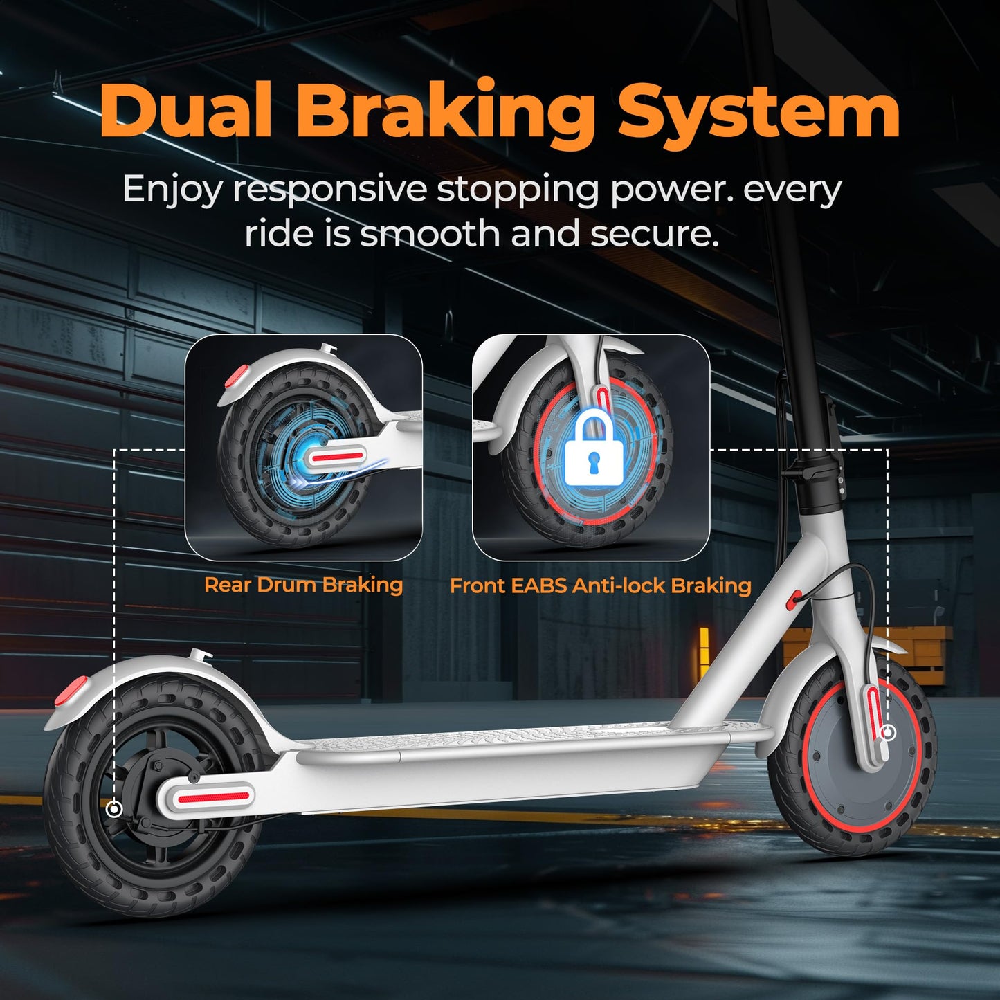 Maxshot Electric Scooter, 8.5" /10" /14" Tire, 16/19/22 Mph Top Speed, 12/16/21/27/28/49/50 Miles Long Range, Folding Escooter for Adults and Kids with Seat Bag, Dual Braking, Dual Suspension, App