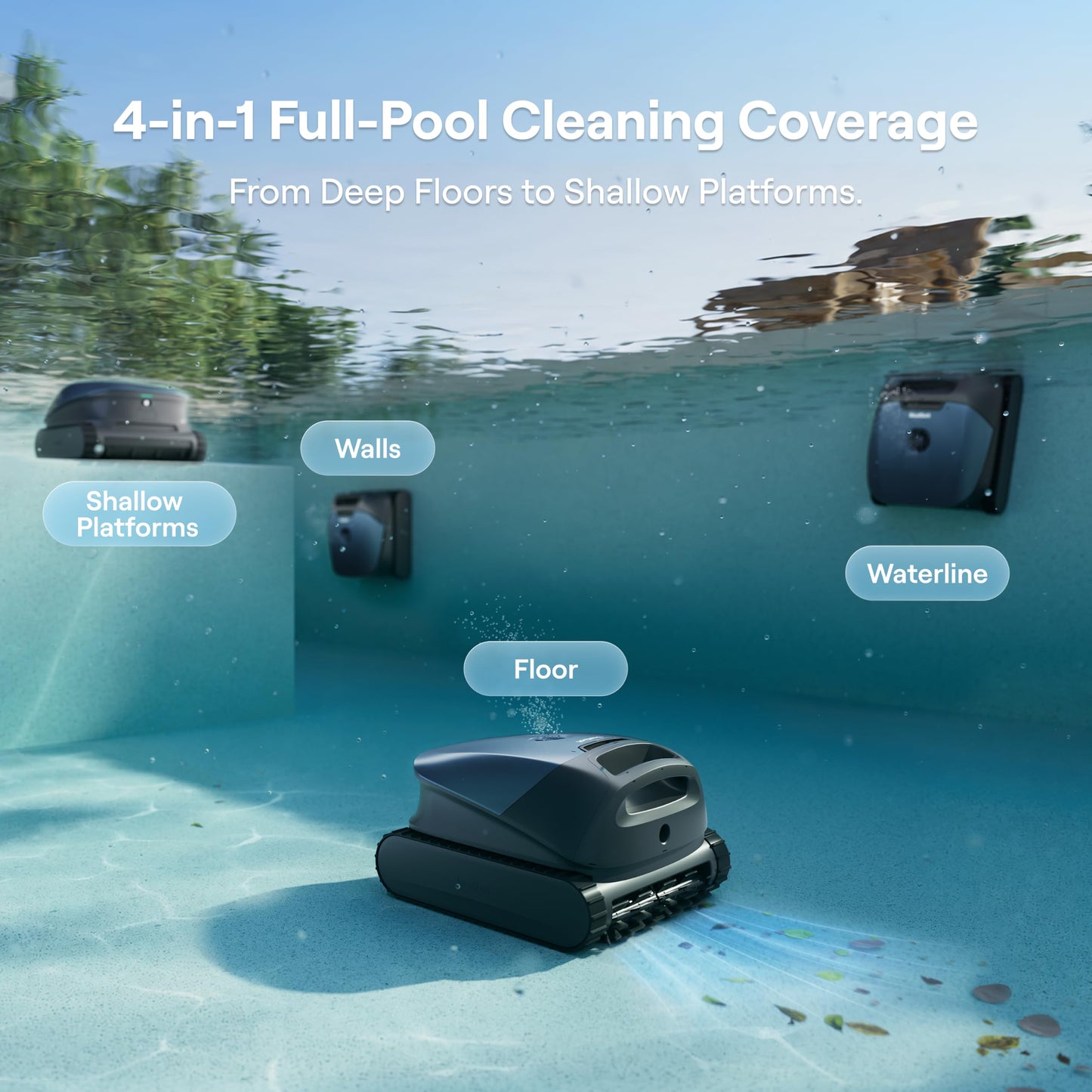 Beatbot Sora 10 Cordless Pool Vacuum Robot for Inground & Above Ground Pools, 6800 GPH Suction, Floor/Wall/Waterline/Shallow Area Cleaning, Waterline Parking, 300 Mins Runtime, Mint Green