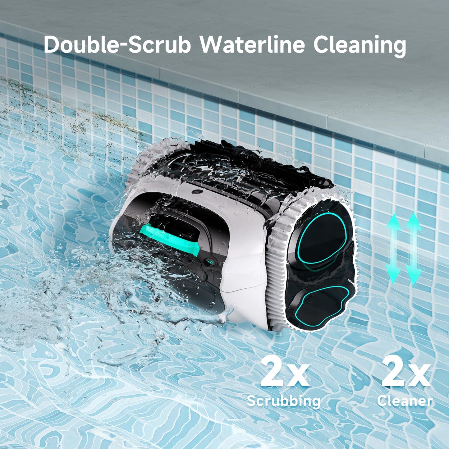 WYBOT C1 Cordless Robotic Pool Vacuum for Inground Pools, Professional | 4-in-1 Robotic Pool Cleaner for Above Ground Pool, 160 Mins Runtime, APP Countrol, Smart Navigation with Powerful Suction
