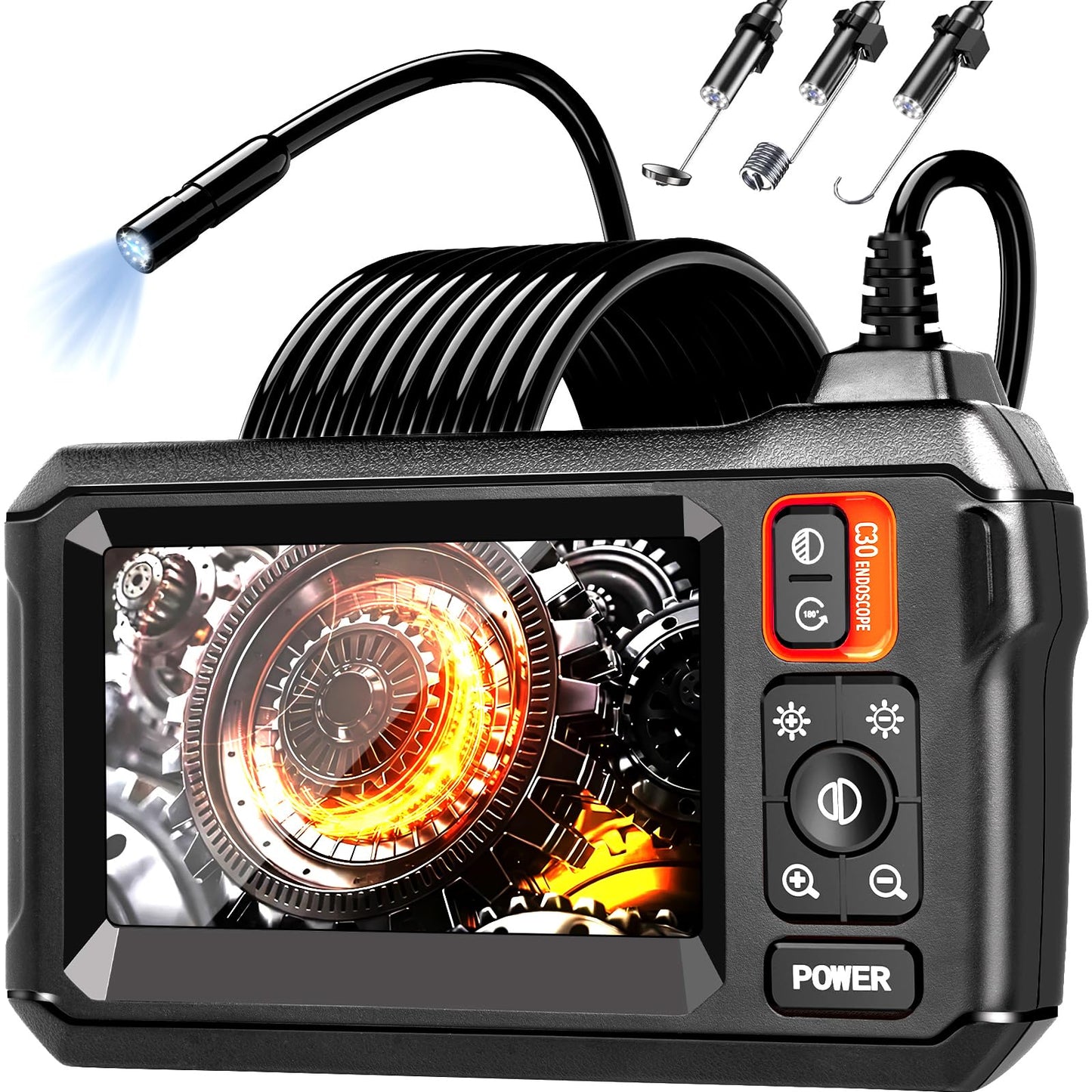 Daxiongmao Endoscope Camera with Light, 1080P HD Borescope | IP67 Waterproof Snake Camera – Ideal for Inspecting Walls, Vents, Automotive Engines, Pipes – A Great Gift Tool for Men