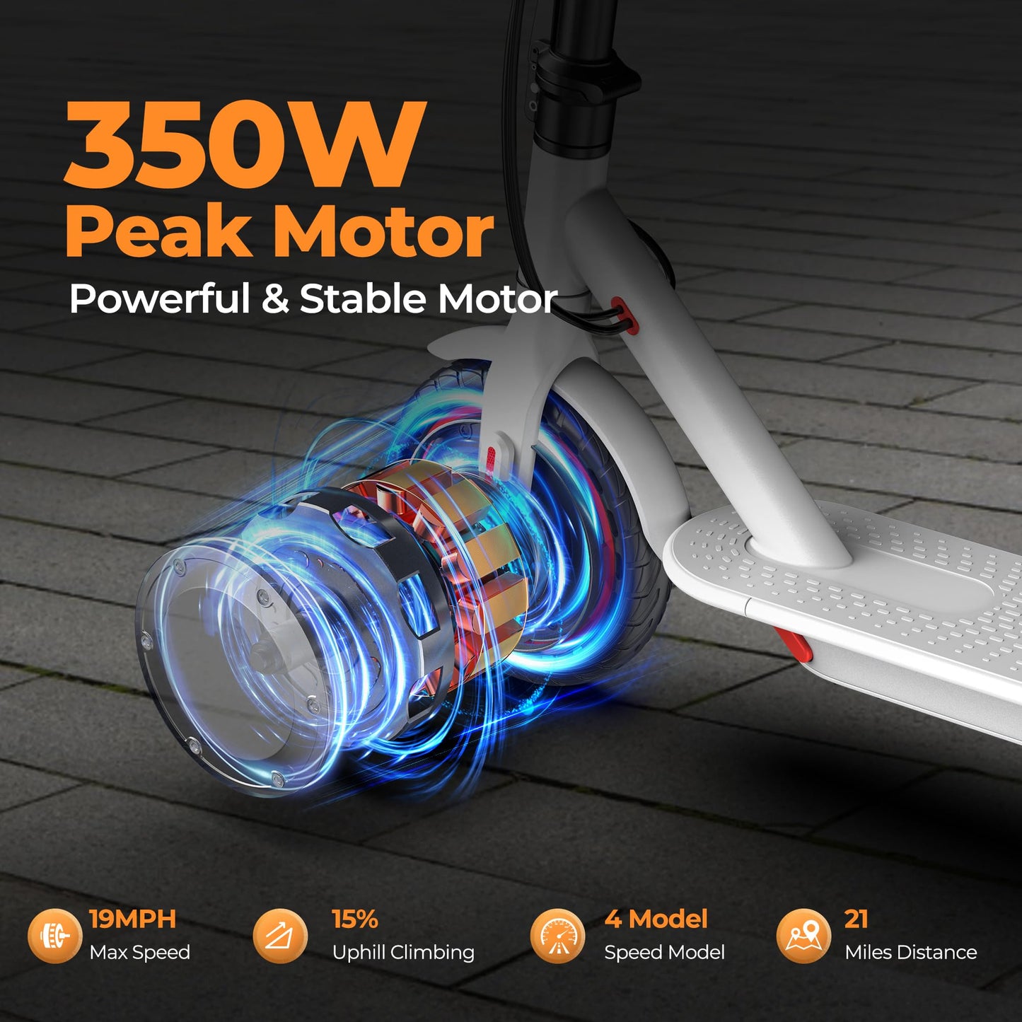 Maxshot Electric Scooter, 8.5" /10" /14" Tire, 16/19/22 Mph Top Speed, 12/16/21/27/28/49/50 Miles Long Range, Folding Escooter for Adults and Kids with Seat Bag, Dual Braking, Dual Suspension, App