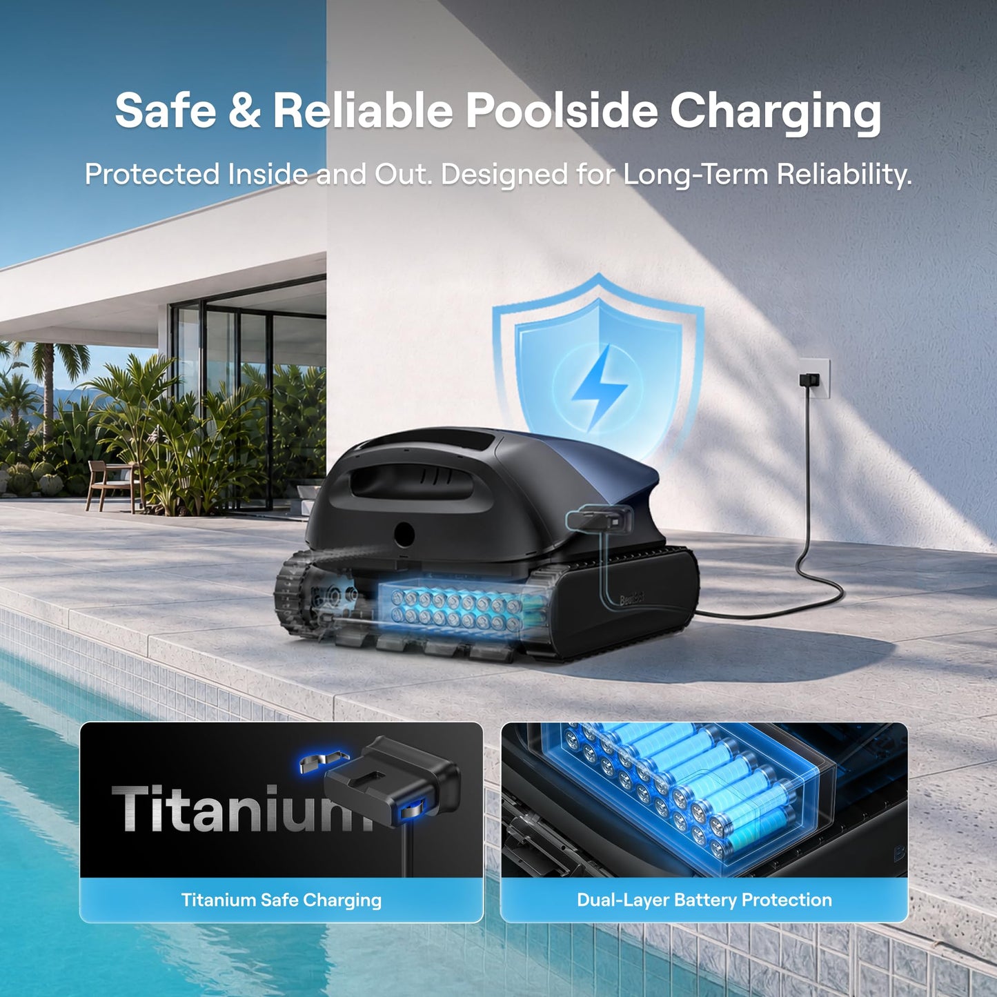 Beatbot Sora 10 Cordless Pool Vacuum Robot for Inground & Above Ground Pools, 6800 GPH Suction, Floor/Wall/Waterline/Shallow Area Cleaning, Waterline Parking, 300 Mins Runtime, Mint Green