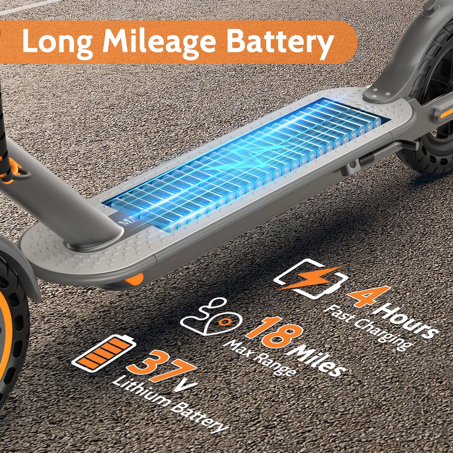 Maxshot Electric Scooter, 8.5" /10" /14" Tire, 16/19/22 Mph Top Speed, 12/16/21/27/28/49/50 Miles Long Range, Folding Escooter for Adults and Kids with Seat Bag, Dual Braking, Dual Suspension, App