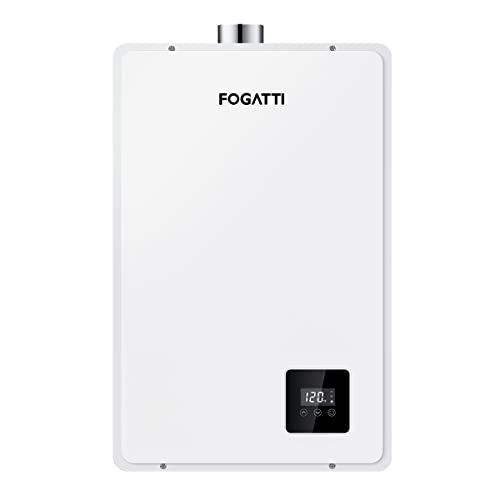 Propane Gas Tankless Water Heater, FOGATTI Indoor for Home 6.5 GPM White