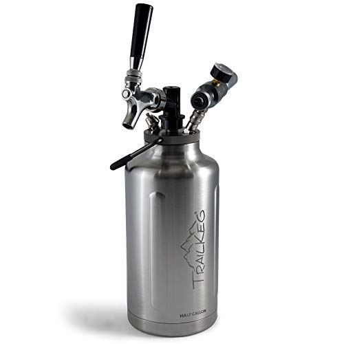 TrailKeg Half Gallon Package - Stainless Steel Growler 64 Oz,