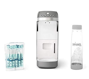 Spärkel Beverage System (Silver) - Sparkling Water and Soda Maker - A Silver