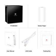 Load image into Gallery viewer, Phomemo M02 Mini Pocket Printer- Portable Bluetooth 3.3x3.3x1.6&#39;&#39;, Black