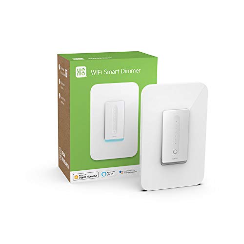 WeMo Dimmer Wifi Light Switch, Works with Alexa, the Google Assistant and...